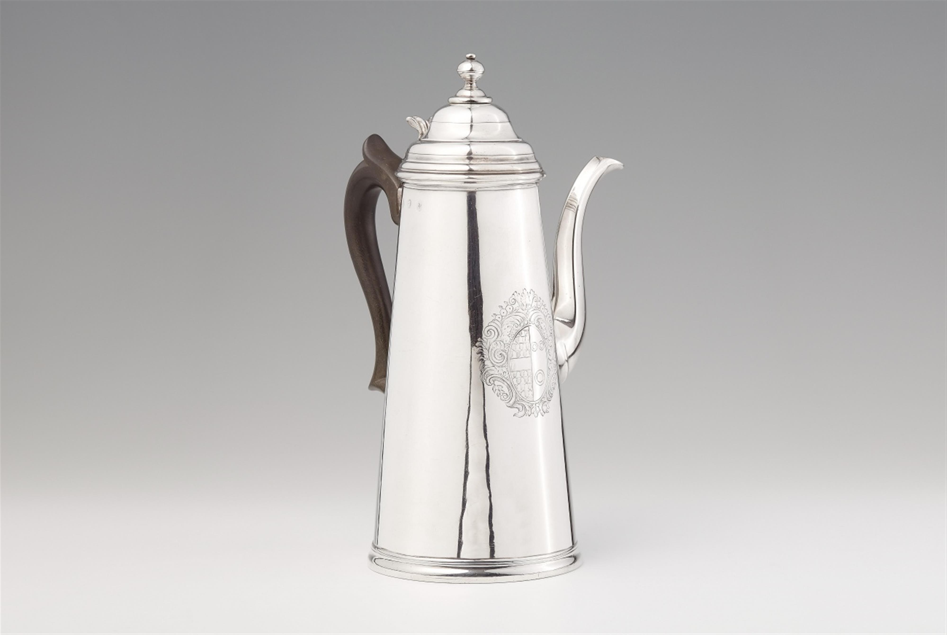 A Queen Anne silver hot chocolate pot - image-1