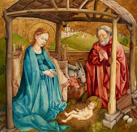 Oberrheinischer Meister um 1460/1470 - Geburt Christi