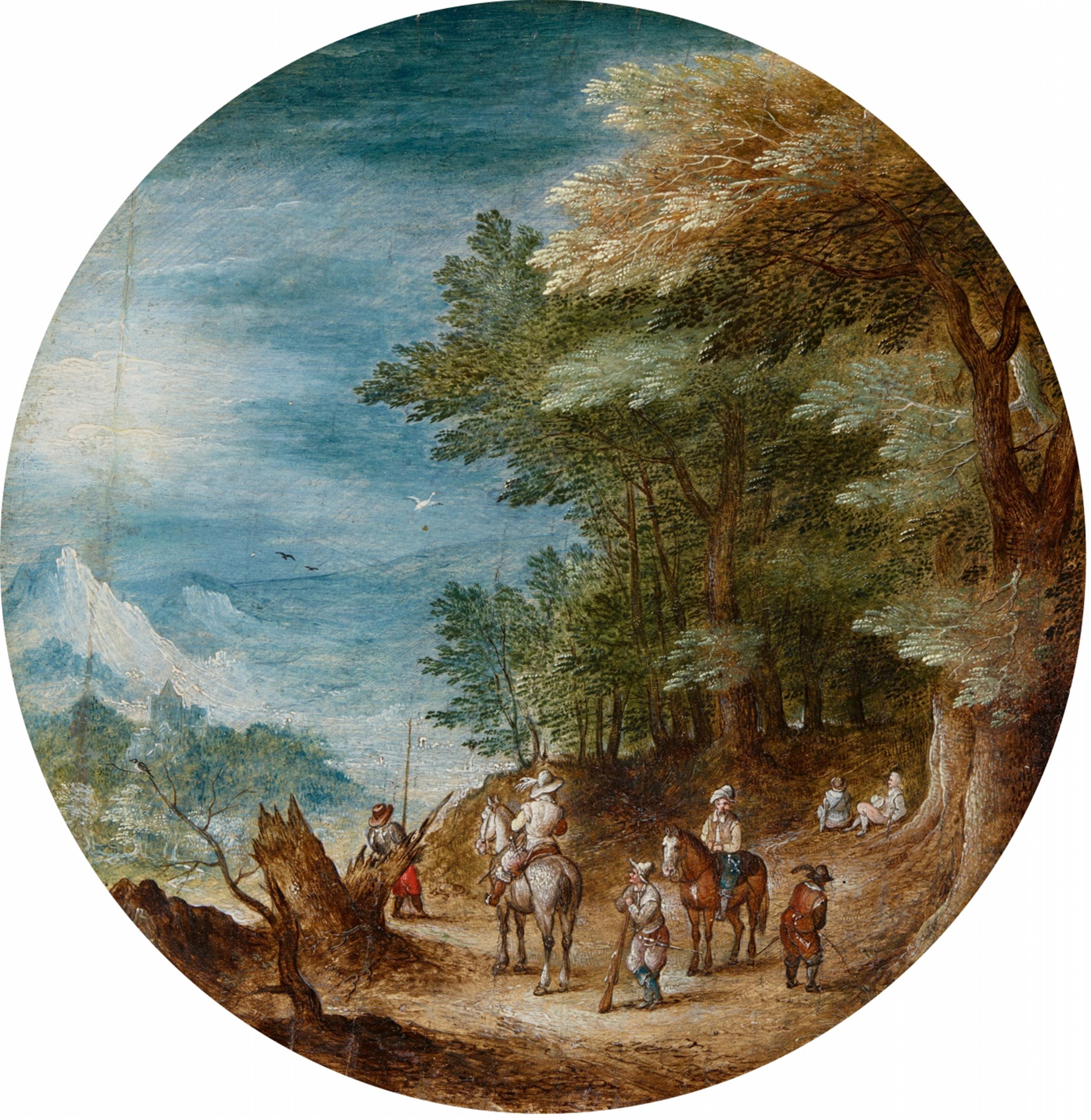 Jan Brueghel the Elder - Forest Landscape with Men at Rest - image-1