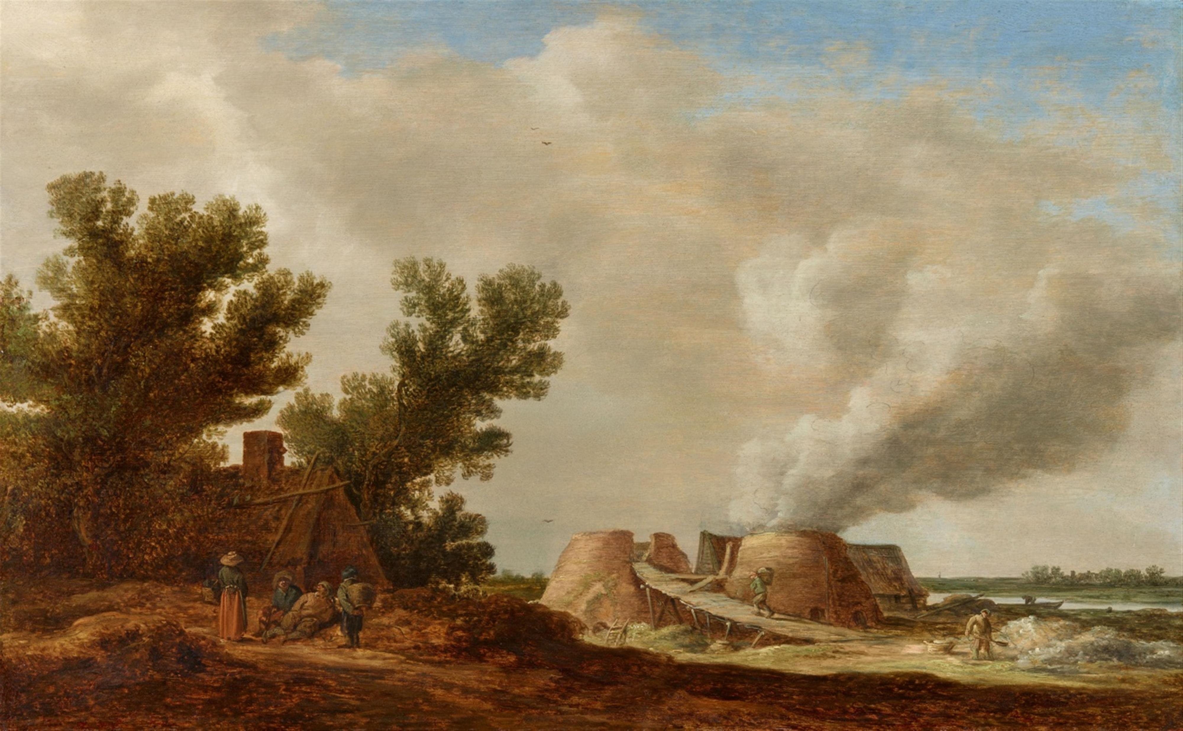 Jan van Goyen - Landschaft mit Bauernhaus und Kalköfen - image-1