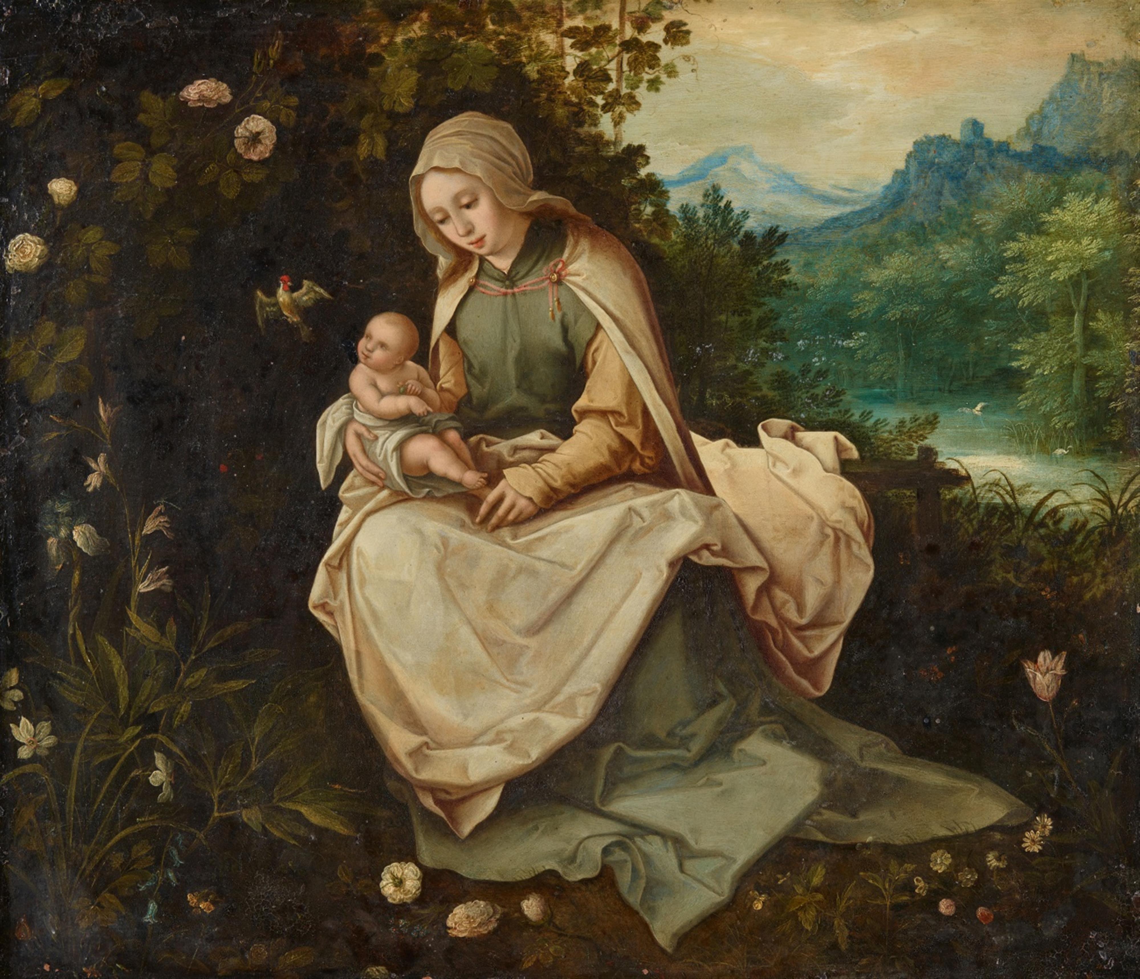 Unbekannter Künstler des 17. Jahrhunderts
Jan Brueghel d. J. - Madonna mit Kind in einer Landschaft
