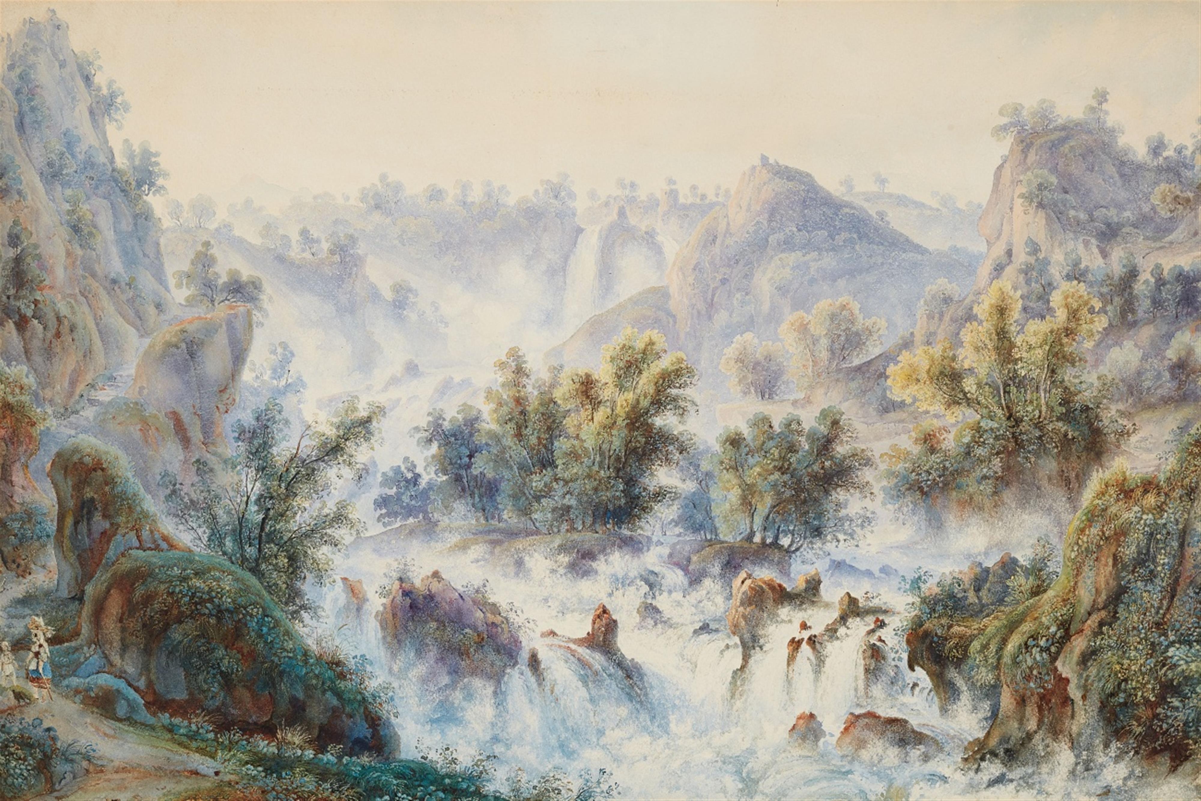 Edward Theodore Compton, attributed to - Two Landscapes near Tivoli - image-2