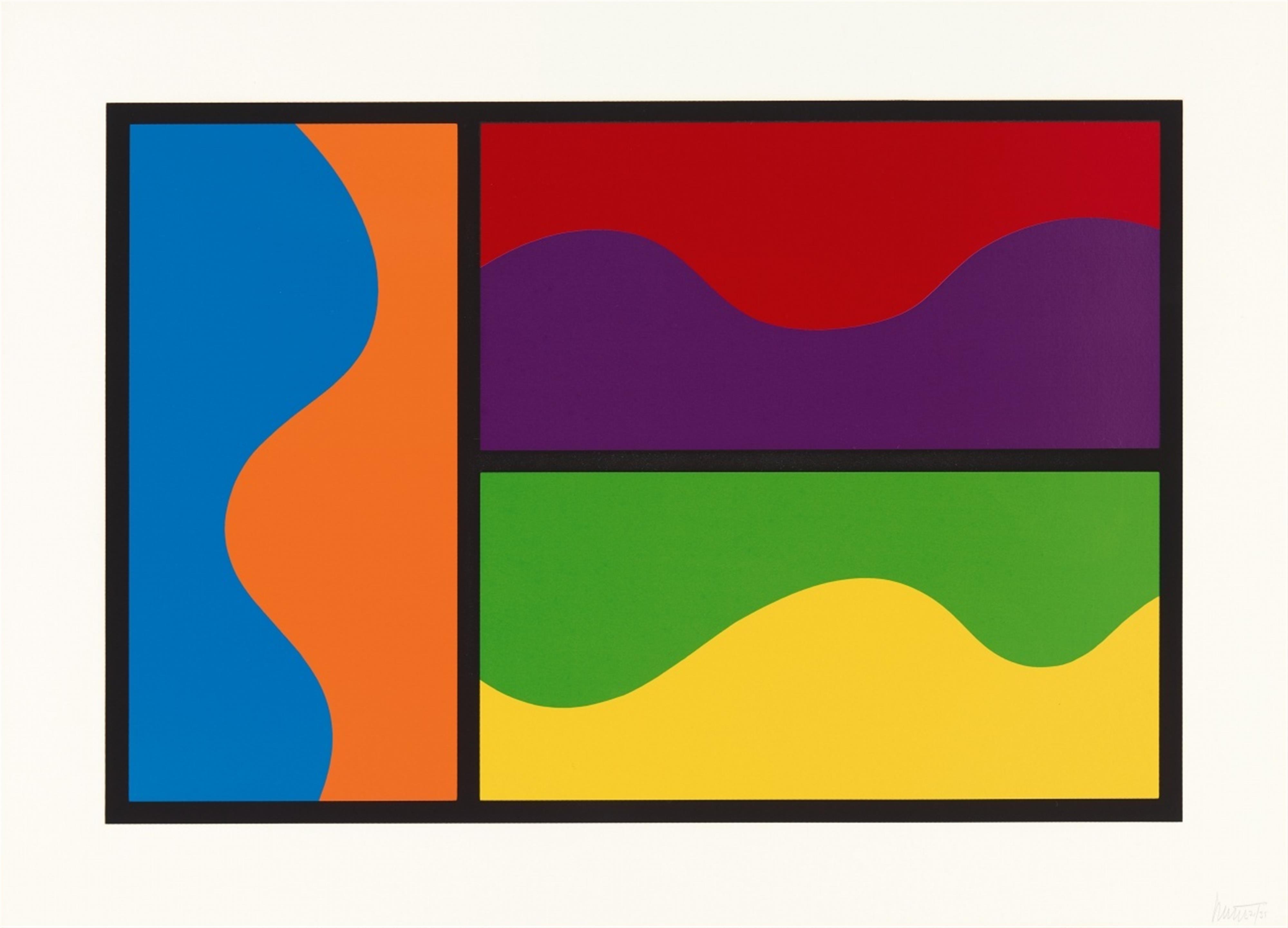 Sol LeWitt - Colors Divided by Wavy Lines - image-4