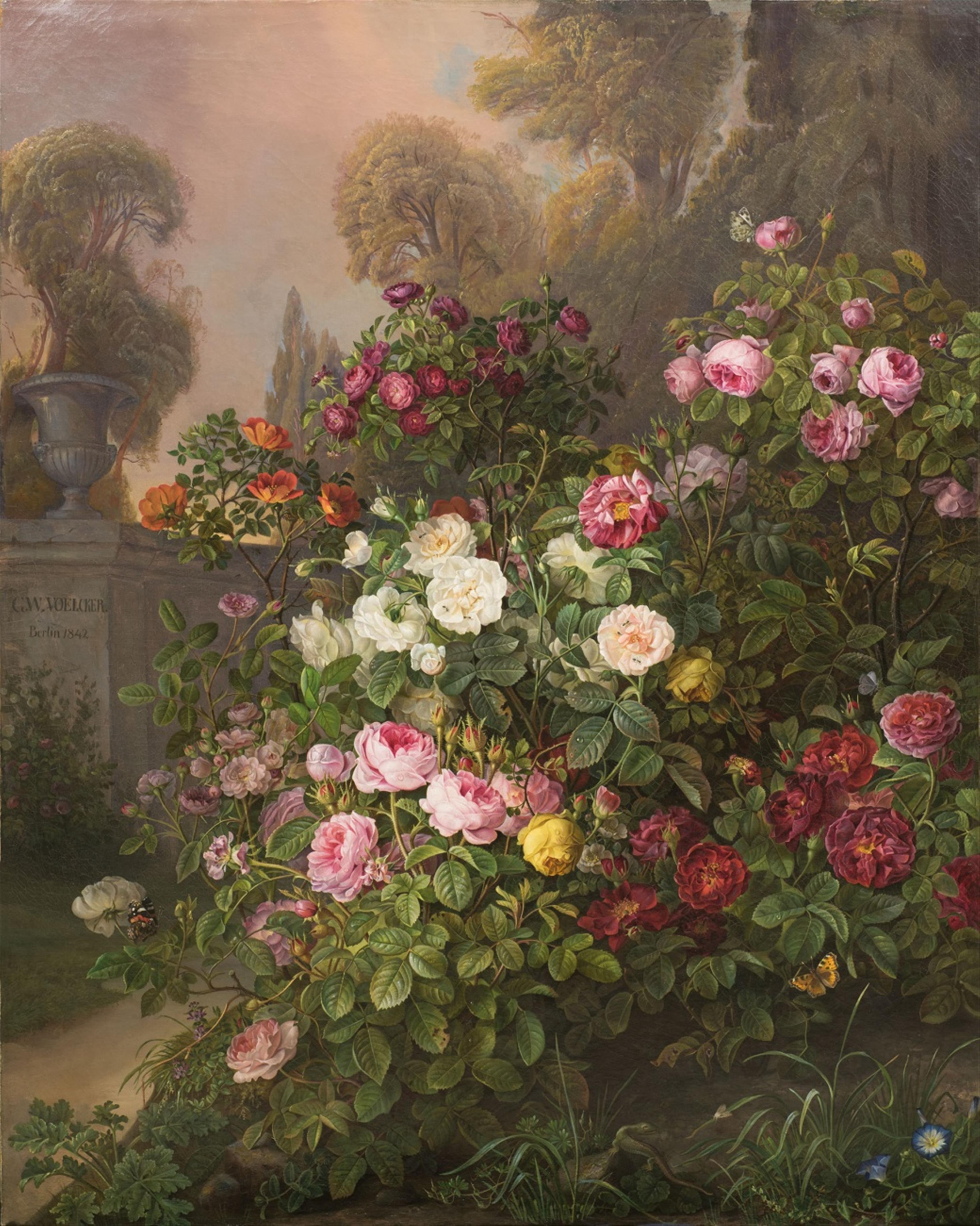 Floral Painting, The Rose Garden - 