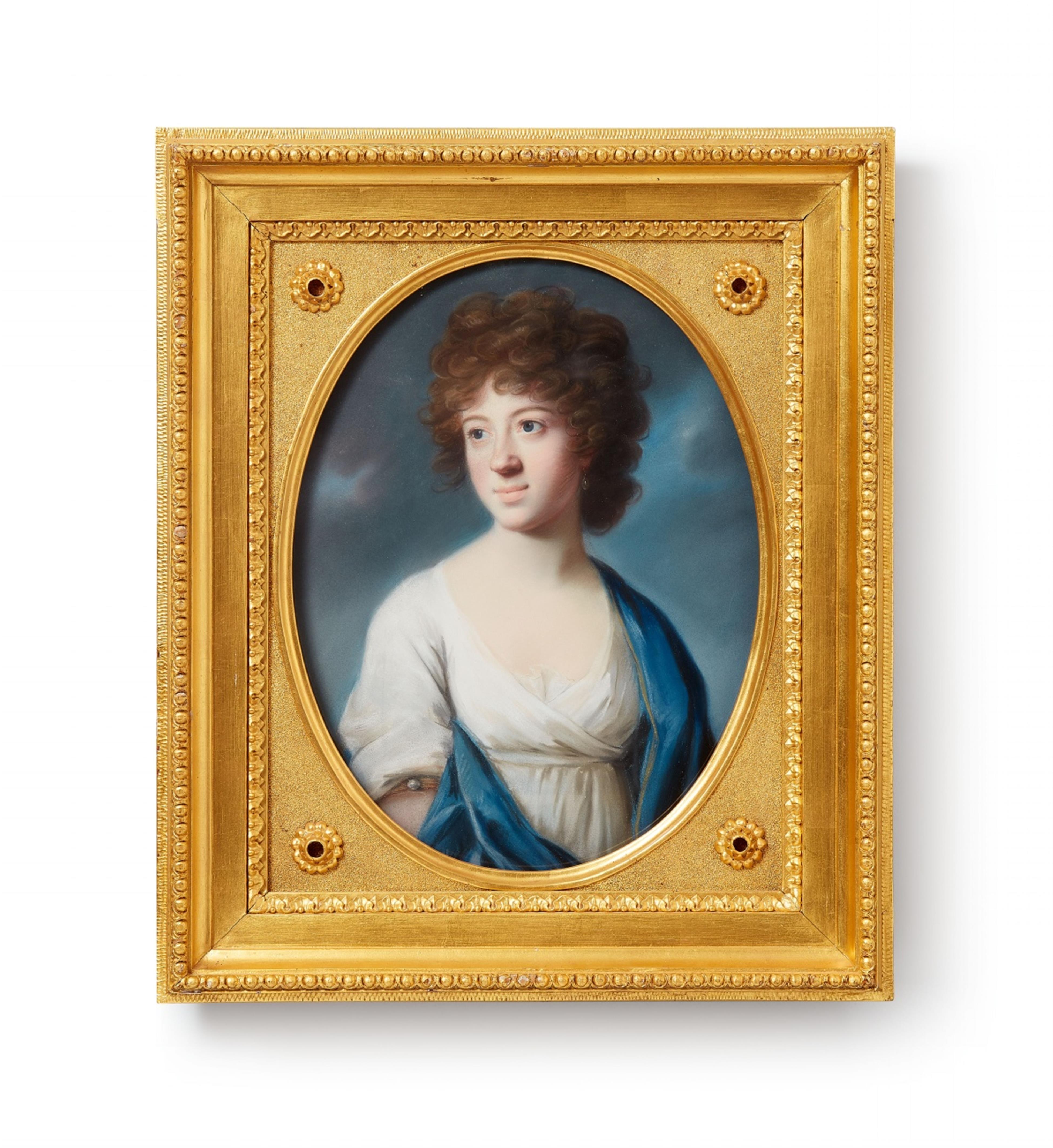 Johann Heinrich Schröder, attributed to - Portrait of a Lady in a Blue Shawl - image-1