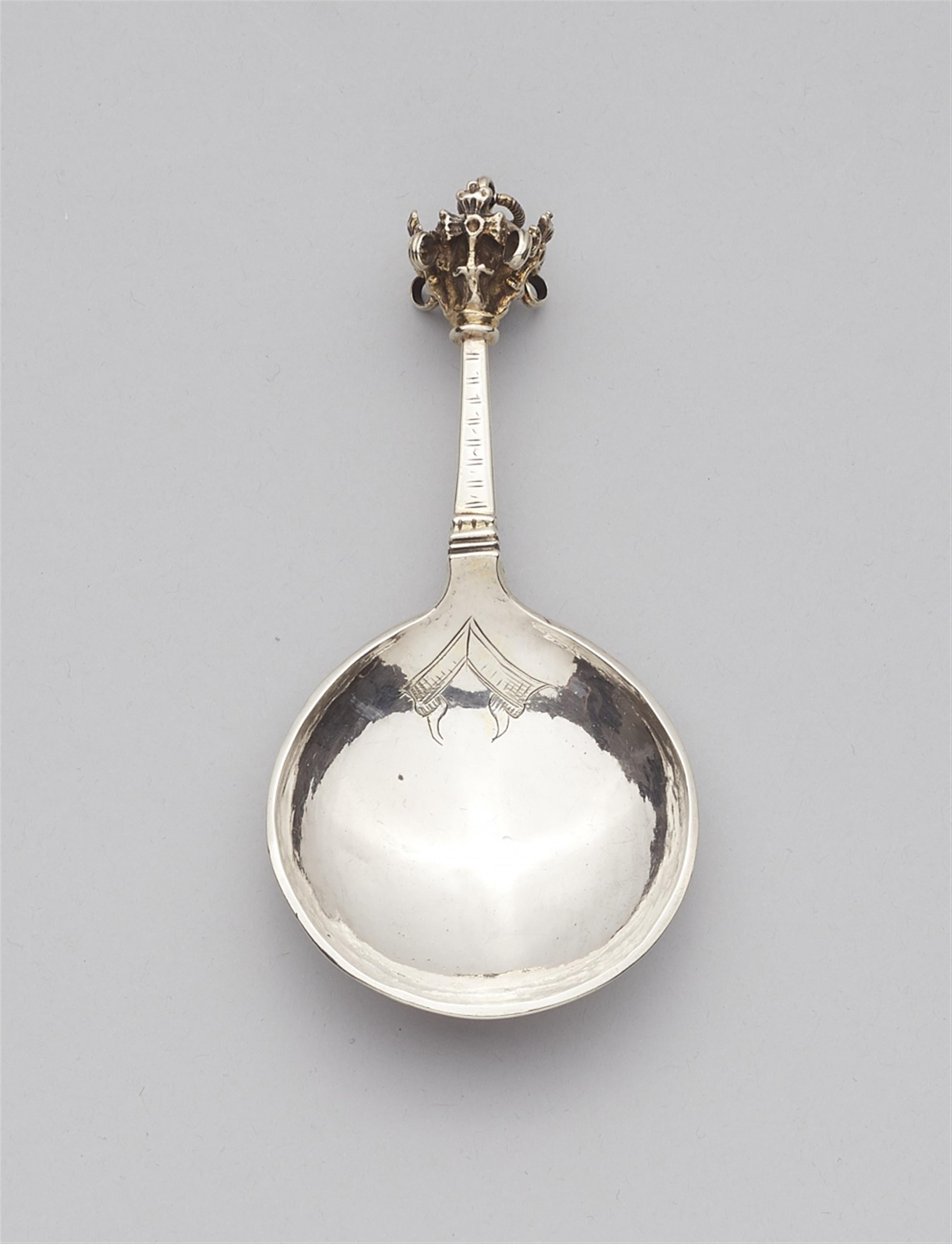 A Malmö Renaissance parcel gilt silver spoon - 