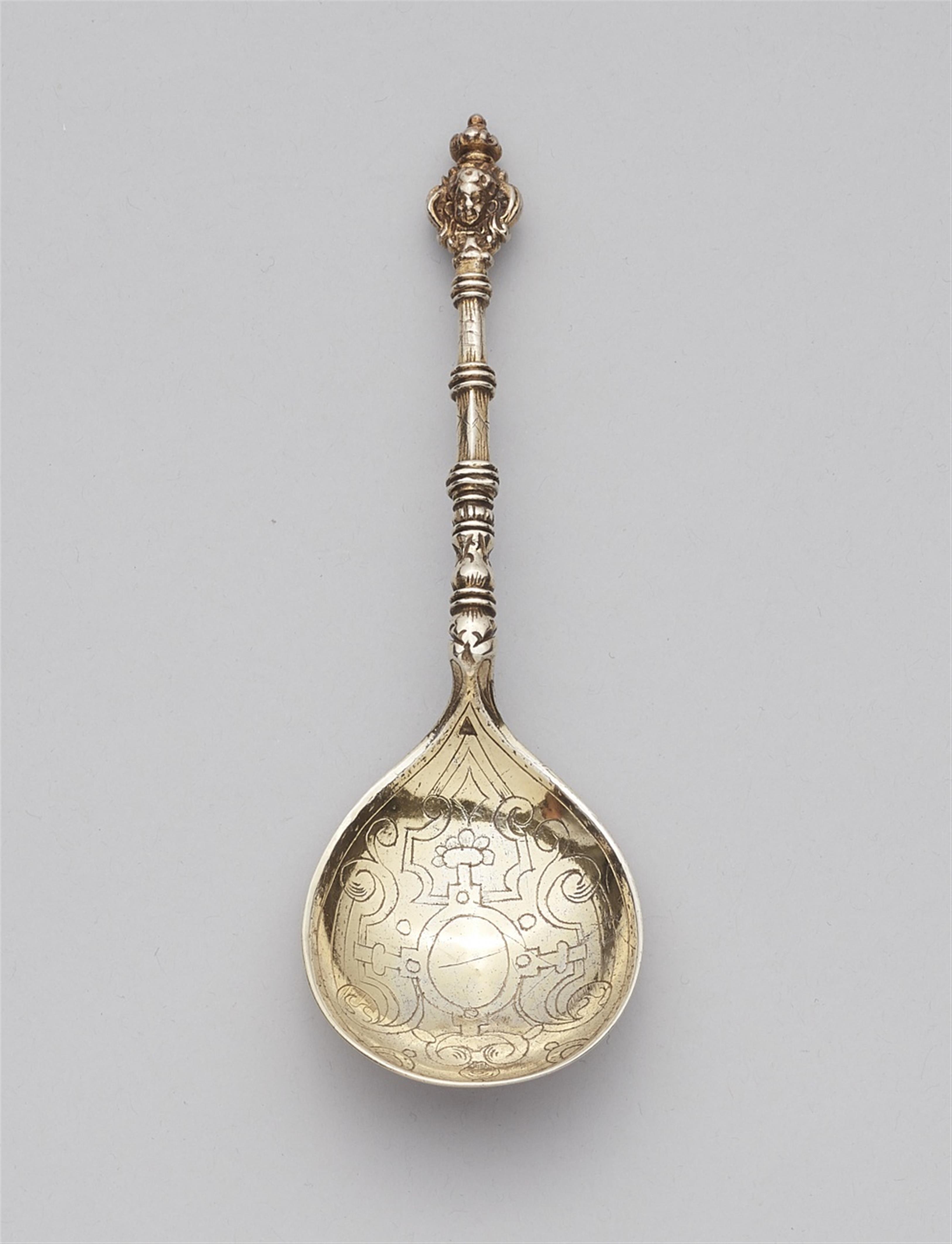 A Stockholm Renaissance silver gilt spoon - 