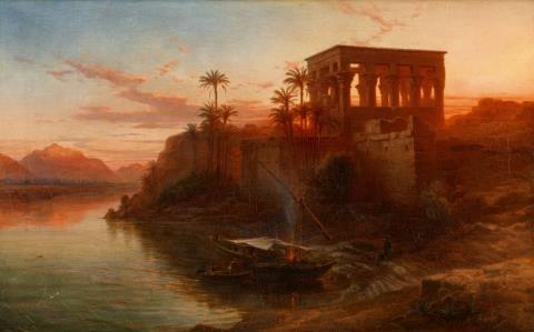 Frank Dillon - View of the Island of Philae in the Nile Valley