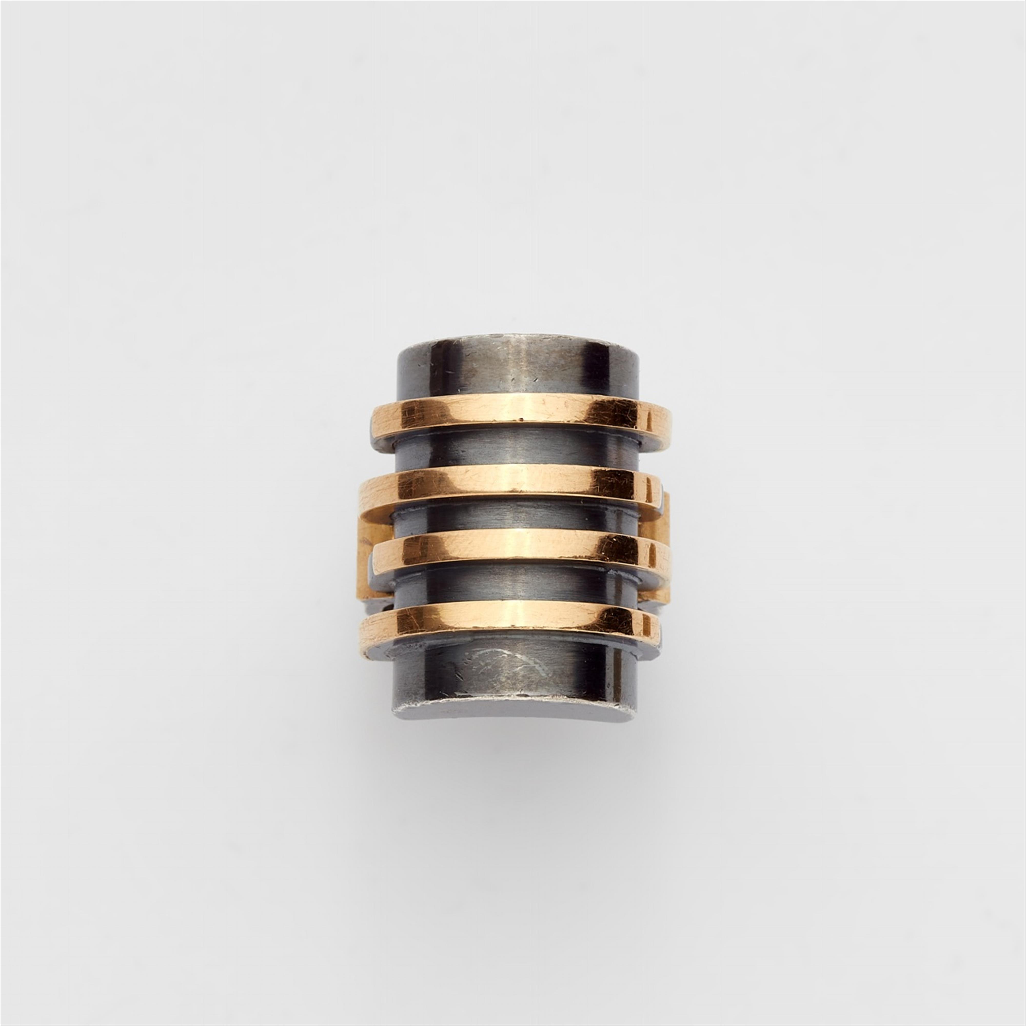 An Art Deco silver and gold ring - 