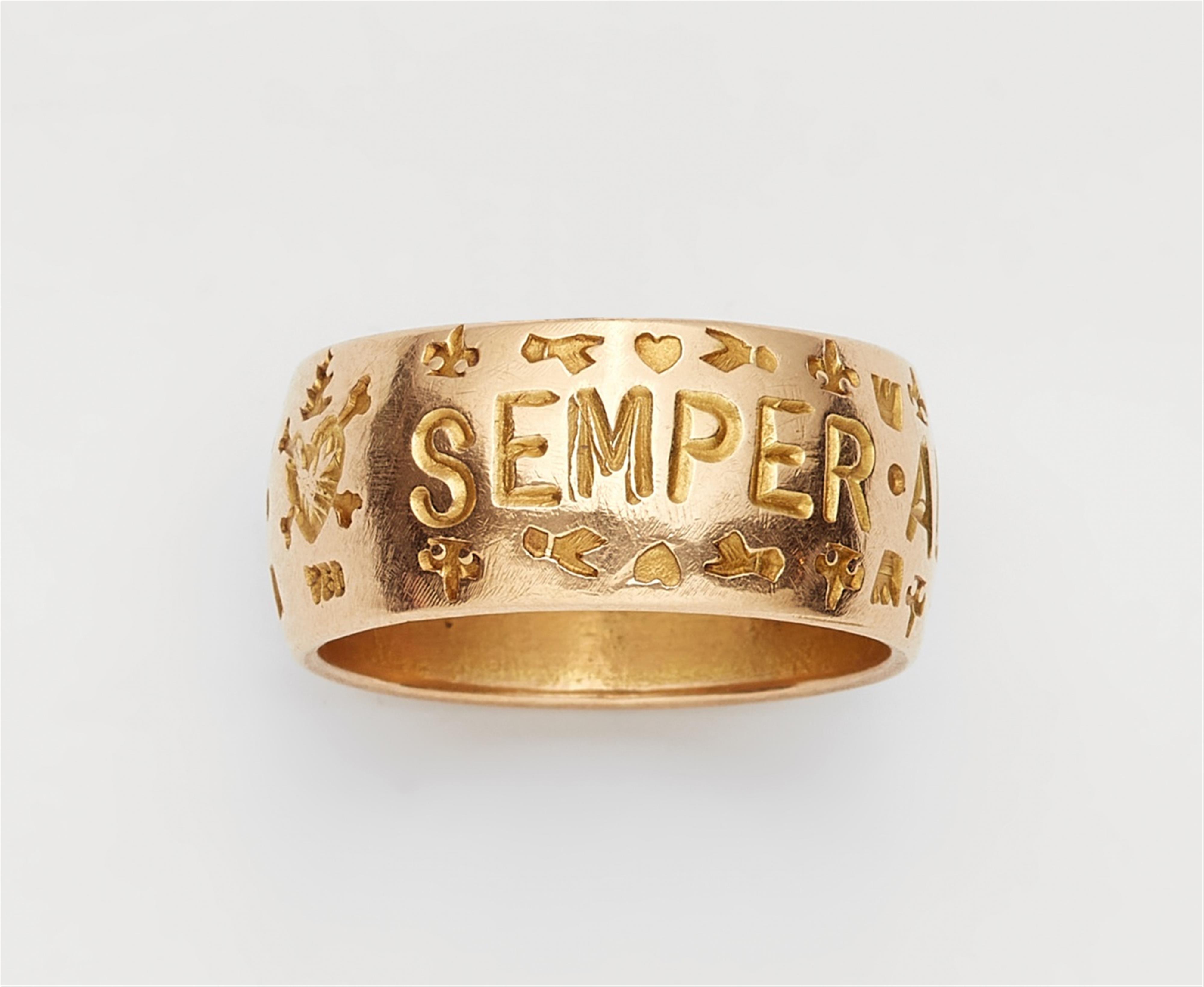 An 18k gold gentleman's friendship ring - 