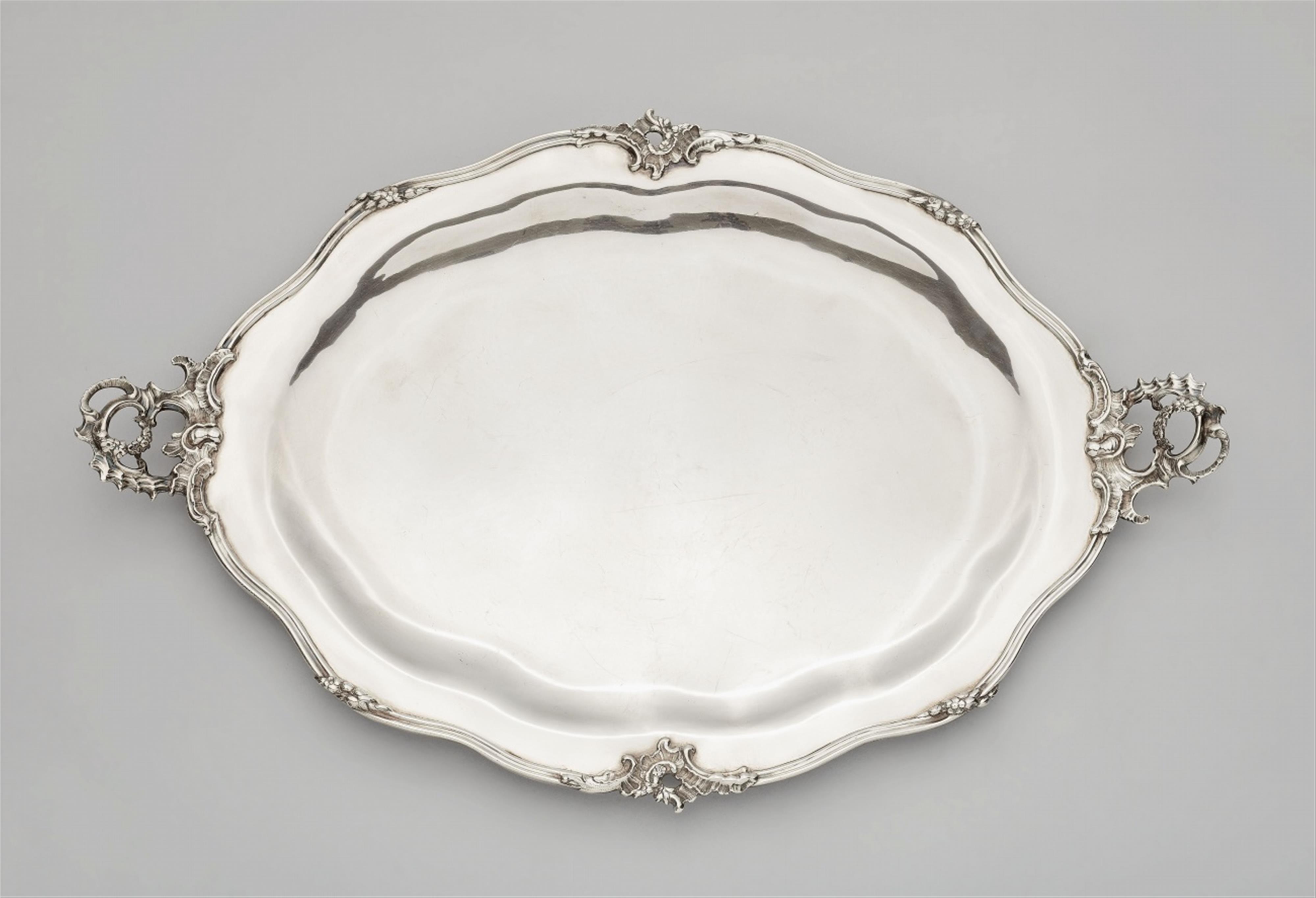 A large Augsburg silver platter - 