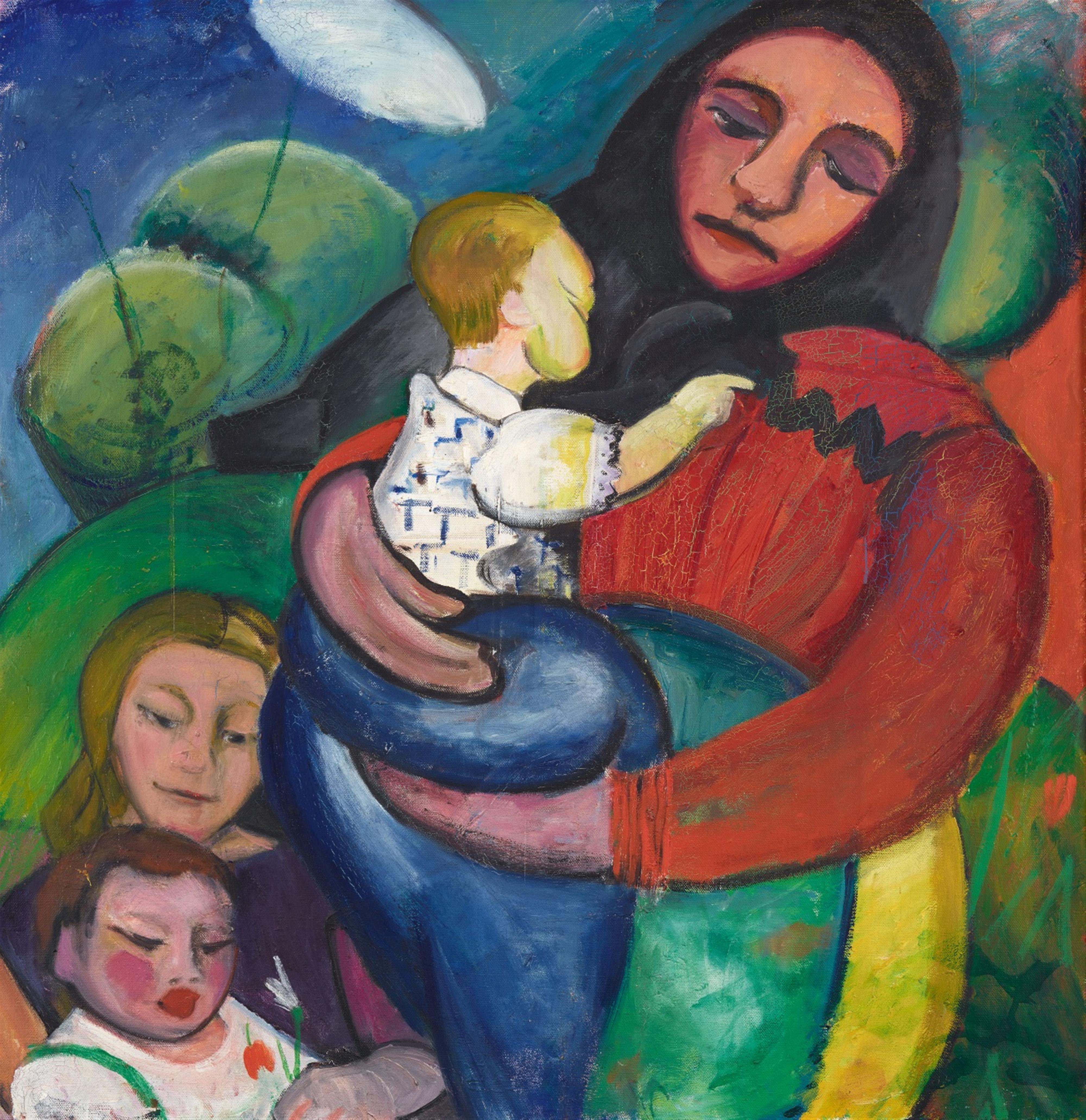 Maria Marc - Mutter mit Kindern