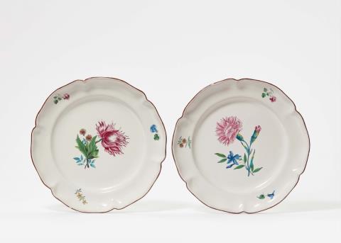 Two Strasbourg faience plates from the Clemenswerth hunting service - 