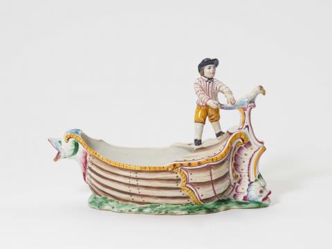 A Strasbourg faience sauce boat - 