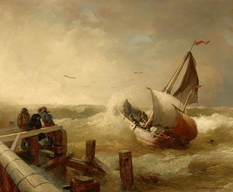 Andreas Achenbach - At the Harbour