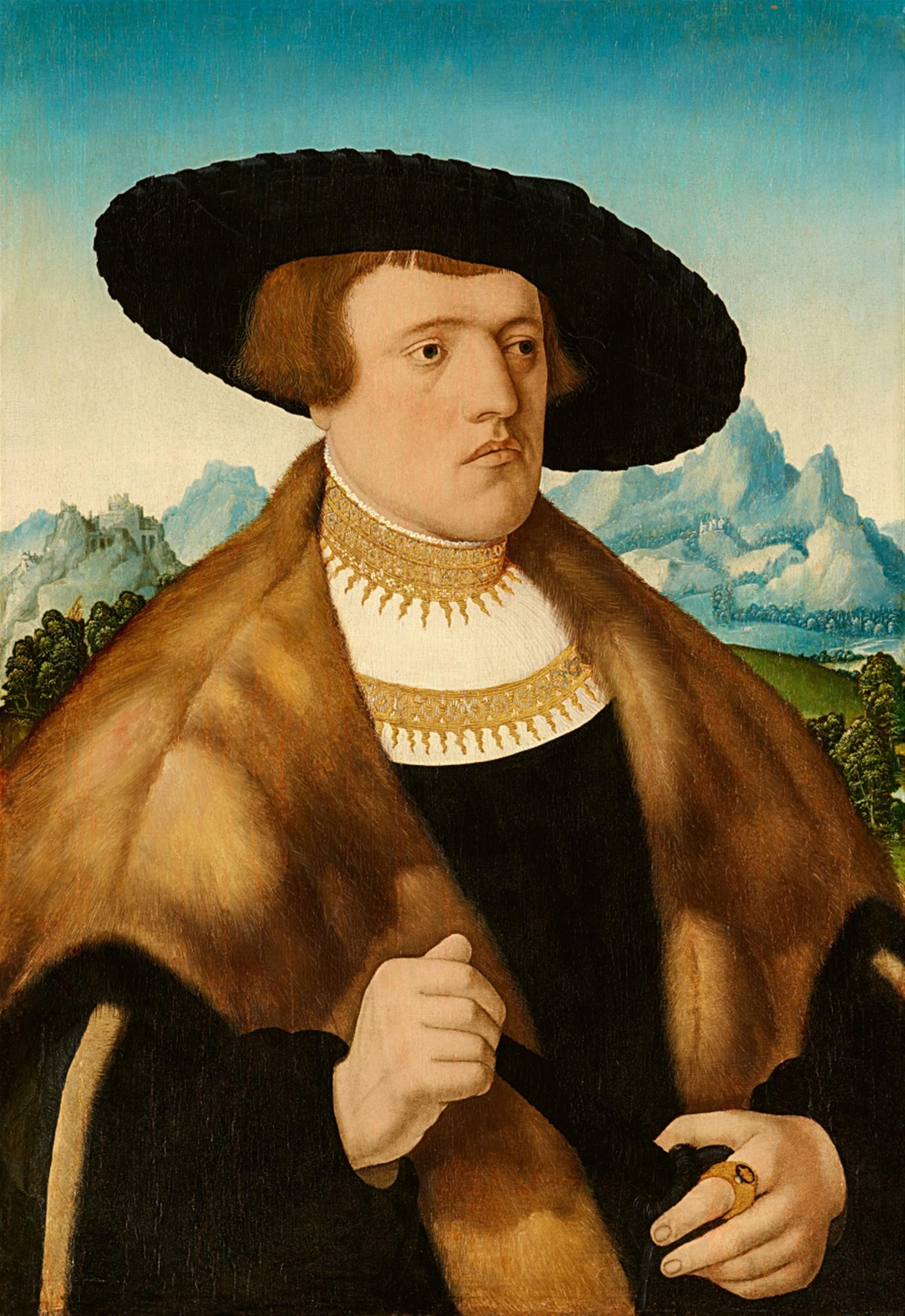 Conrad Faber von Kreuznach - Bildnis des Johann Raiss vor weiter Landschaft
Bildnis der Anna Uffsteiner vor weiter Landschaft