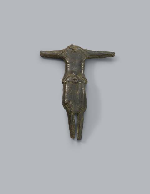 Probably Maasland 1st half 13th century - A bronze Corpus Christi, presumably Maasland, first half 13th century