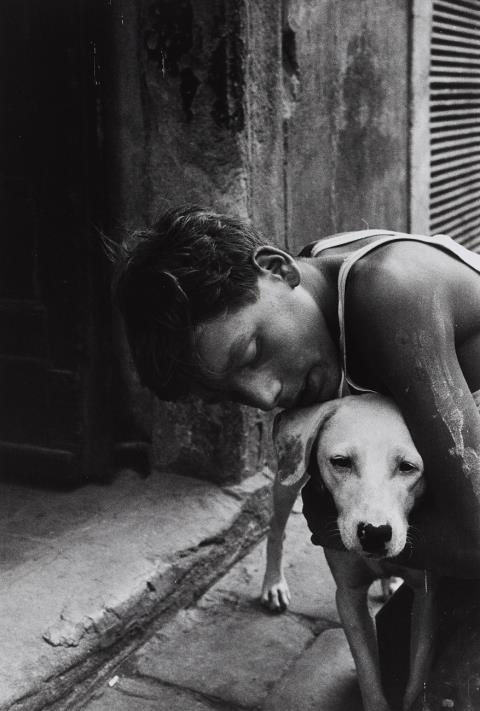 Will McBride - Mann und Hund, Florenz