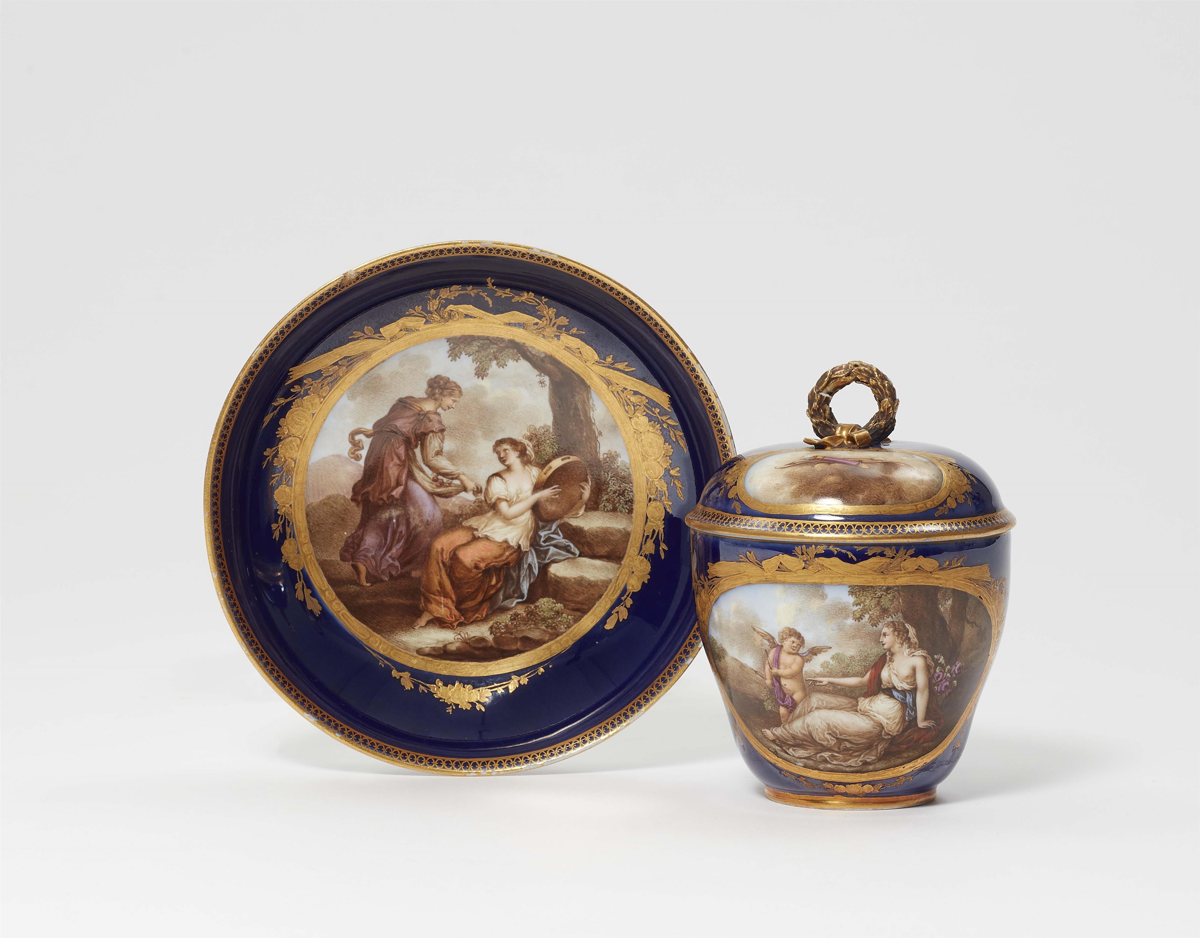 A Meissen porcelain cup and saucer with mythological decor - image-1