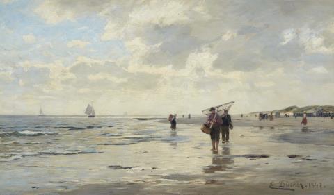 Eugène Gustav Dücker - Strandszene
