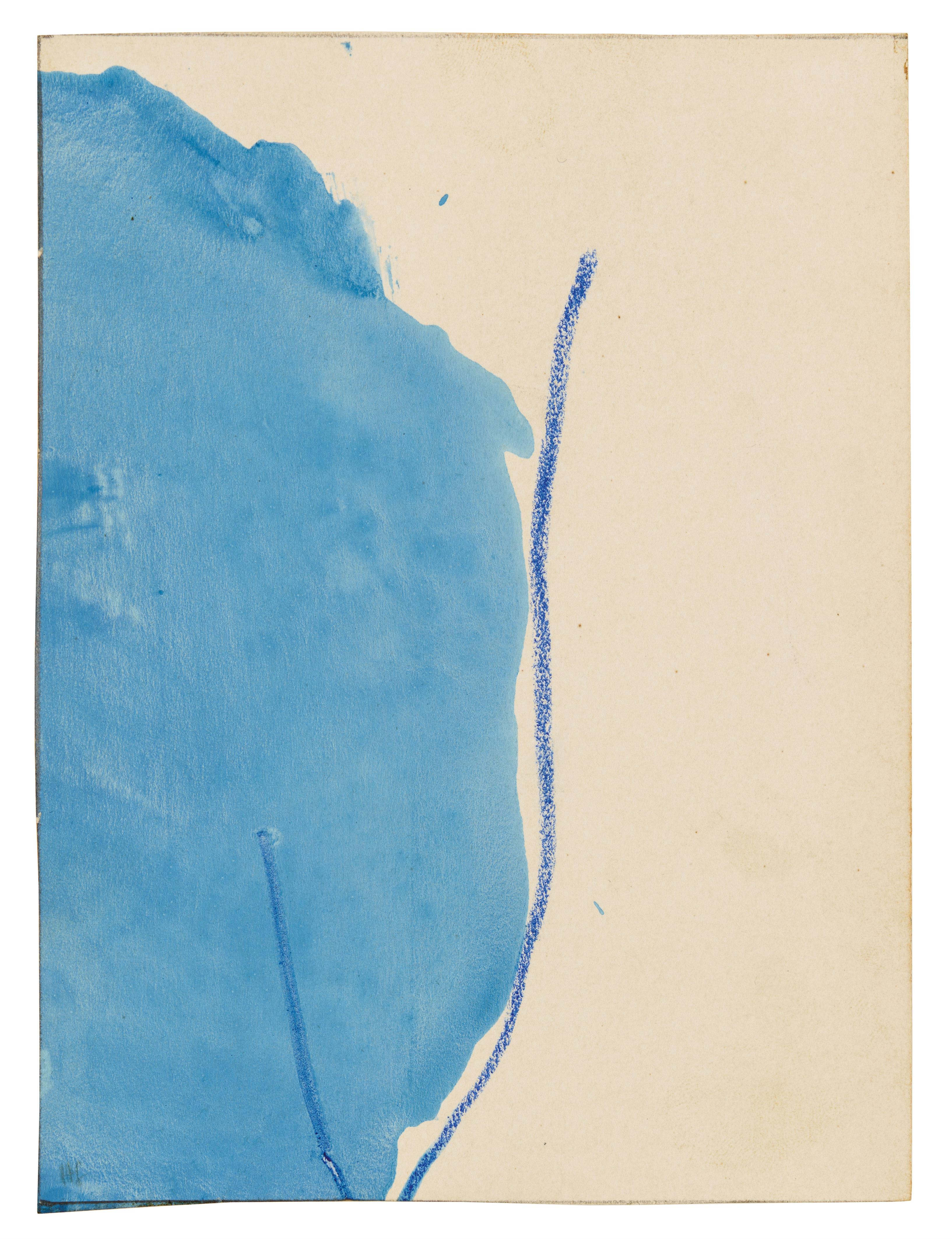 Helen Frankenthaler - Ohne Titel (Original cover for "The Blue Stairs", a book of poetry by Barbara Guest)
