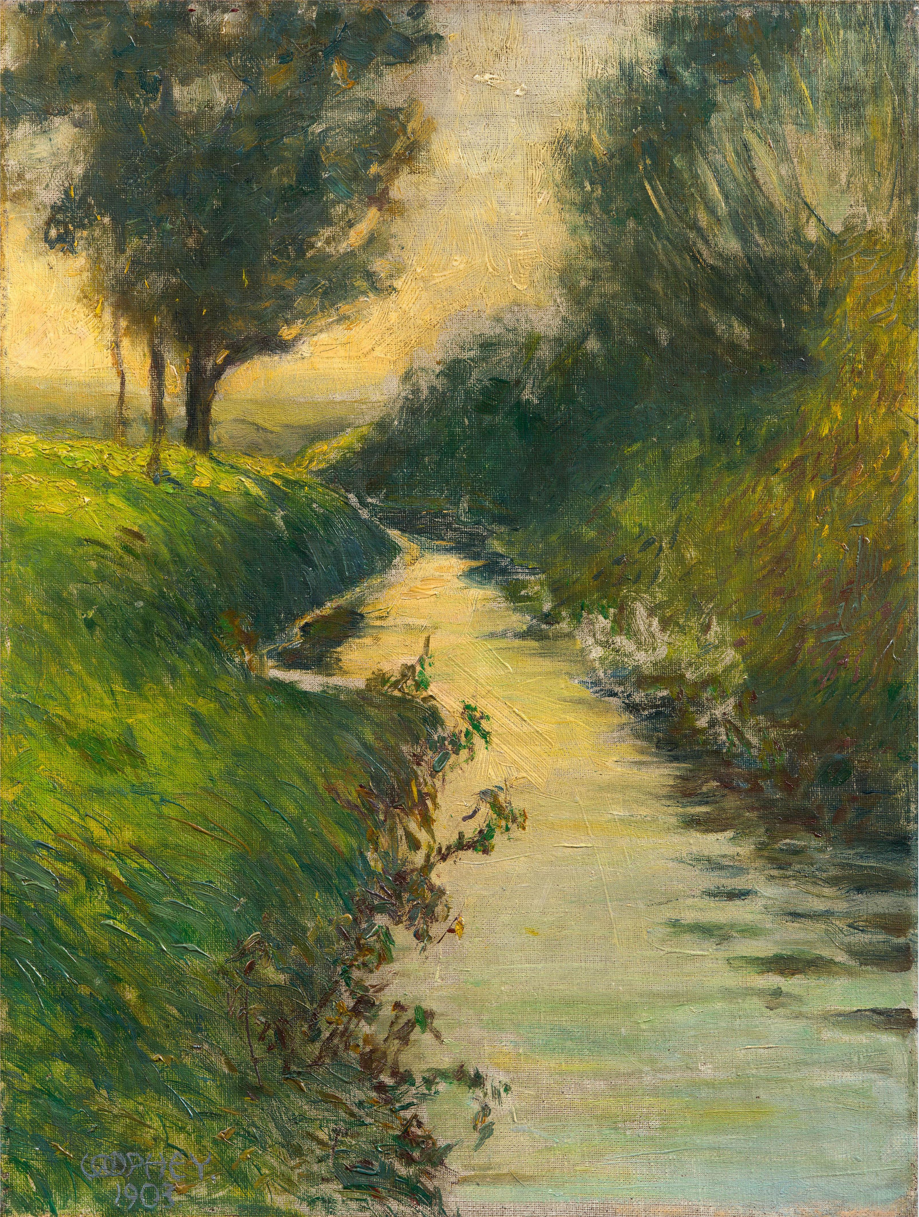 Walter Ophey - Bachlauf am Abend - image-1