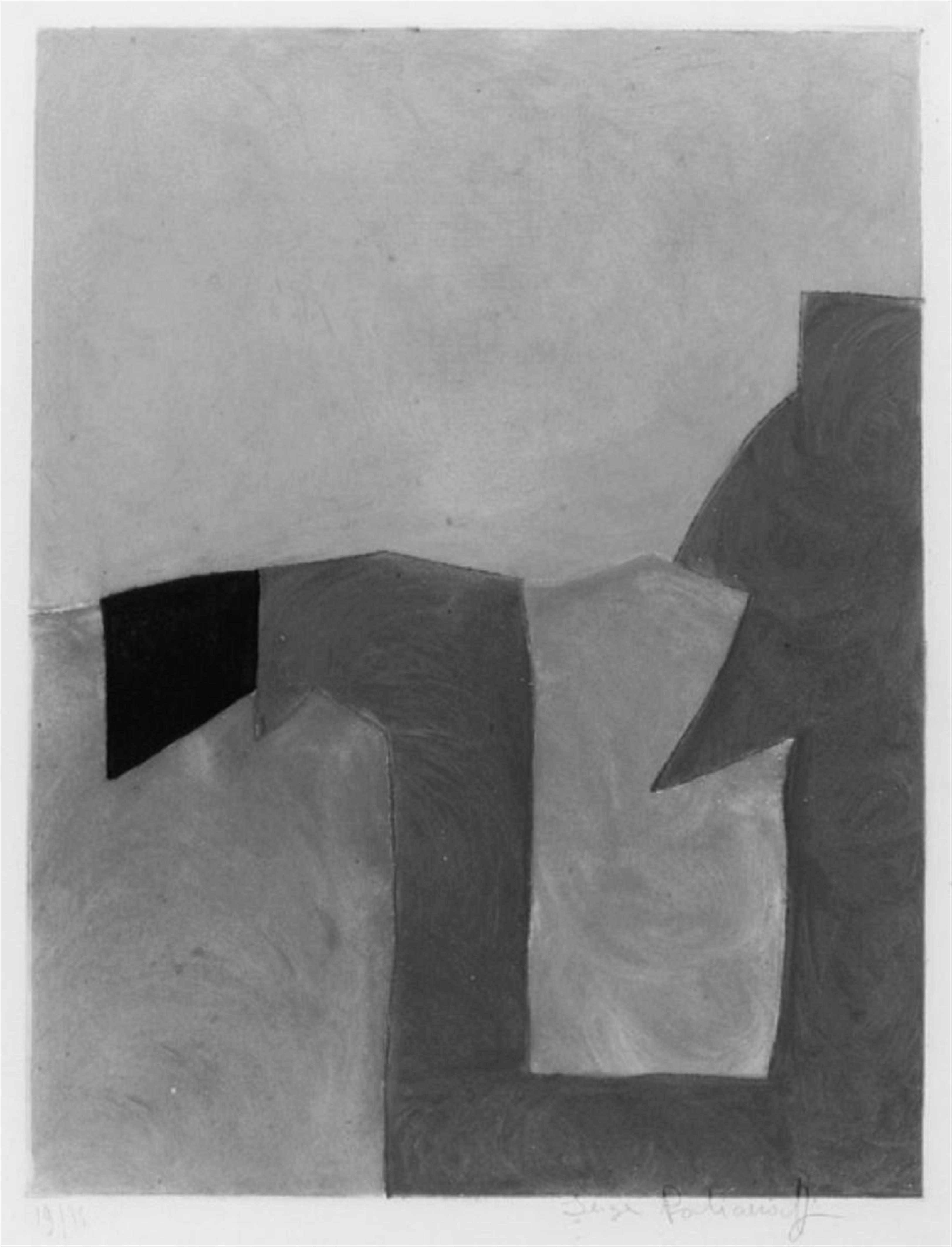 Serge Poliakoff - Composition grise, brune et jaune - image-1