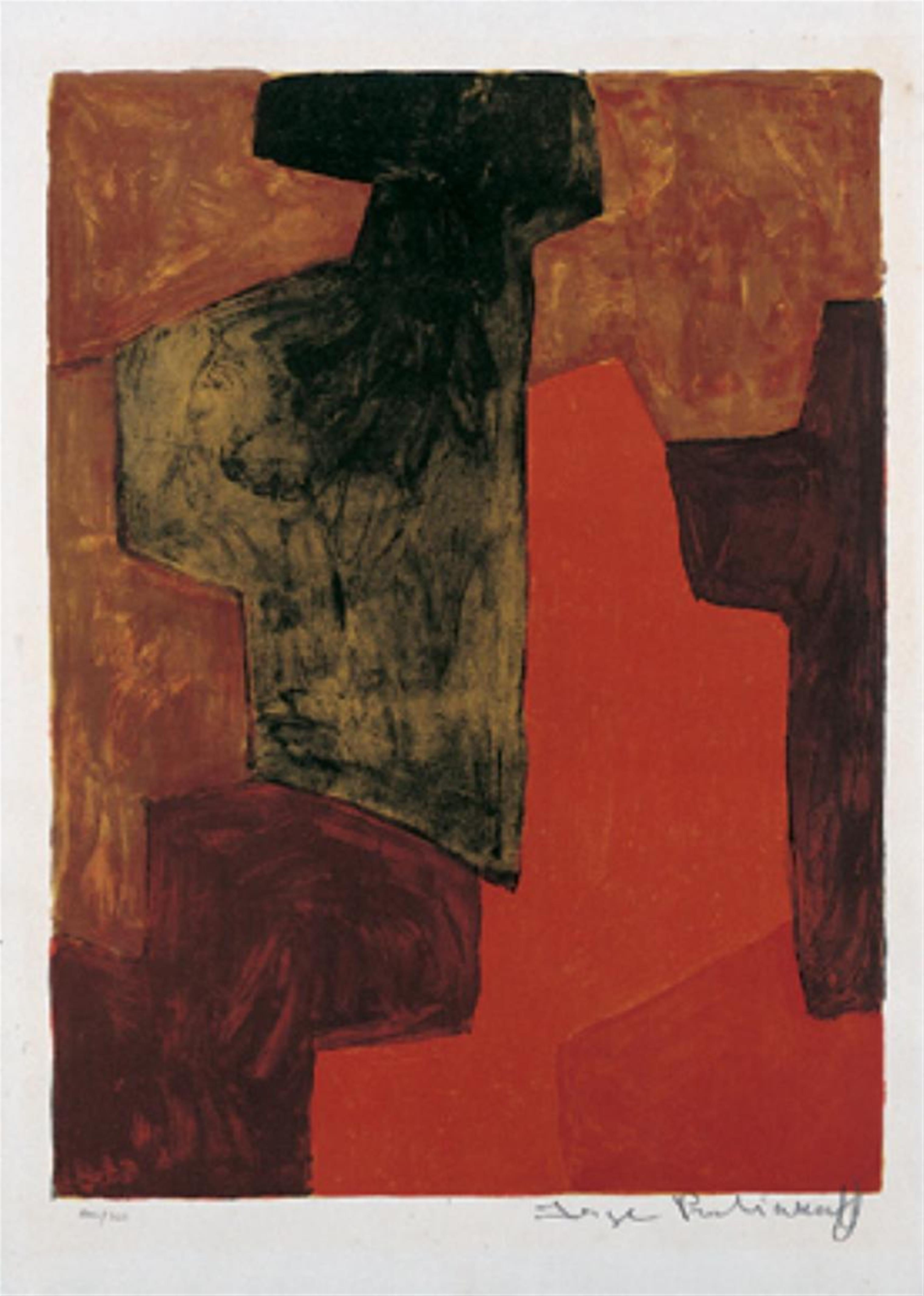 Serge Poliakoff - Composition orange et verte - image-1