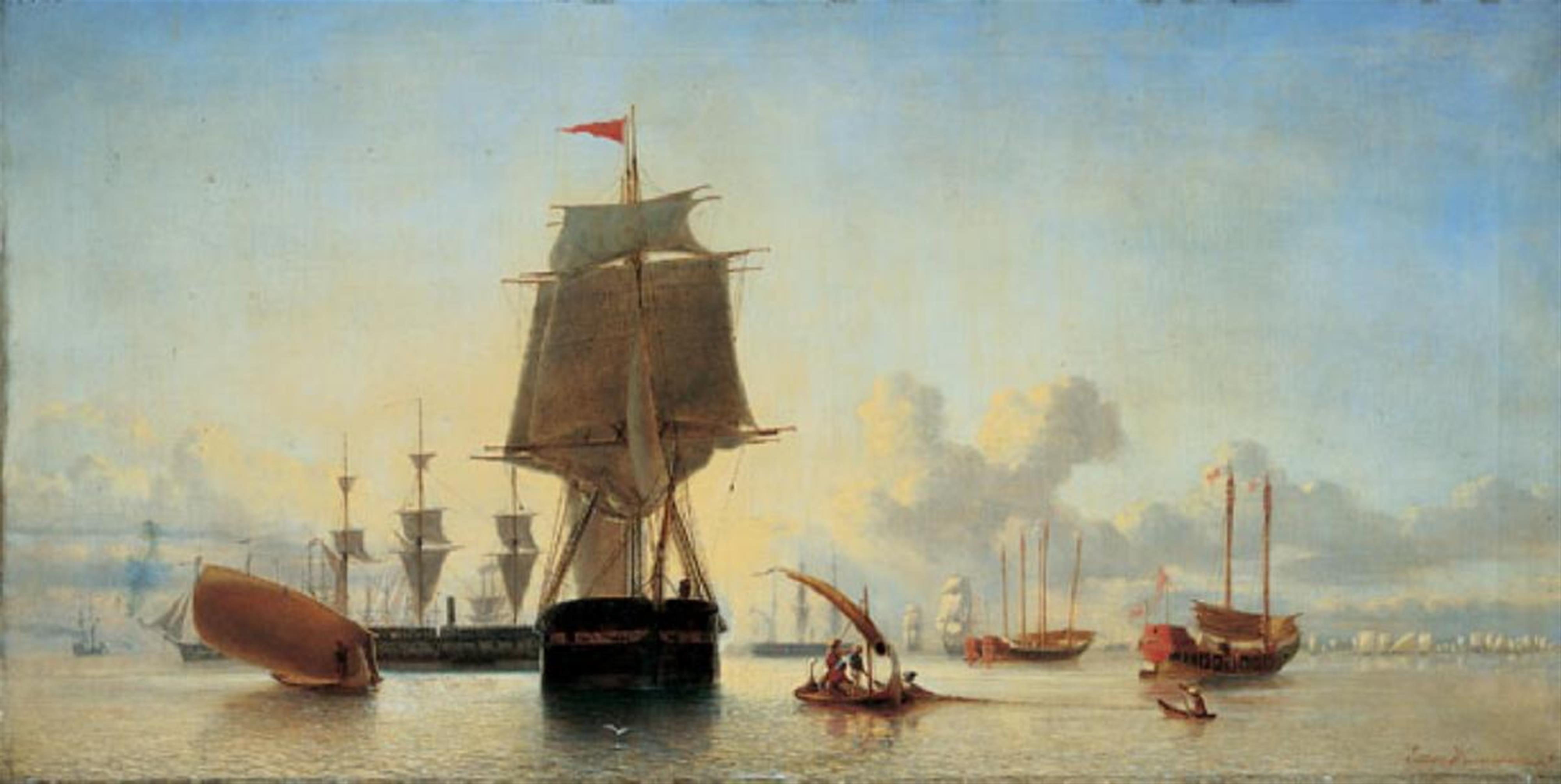 Jacob Eduard van Heemskerck van Beest - SCHIFFE AUF DER REEDE VON BATAVIA (Djakarta).