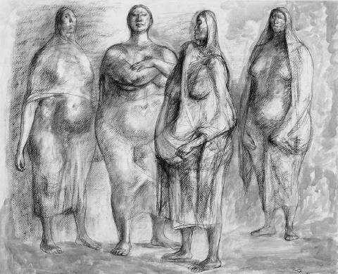 Francisco Zuniga - Ohne Titel (Vier Frauen)