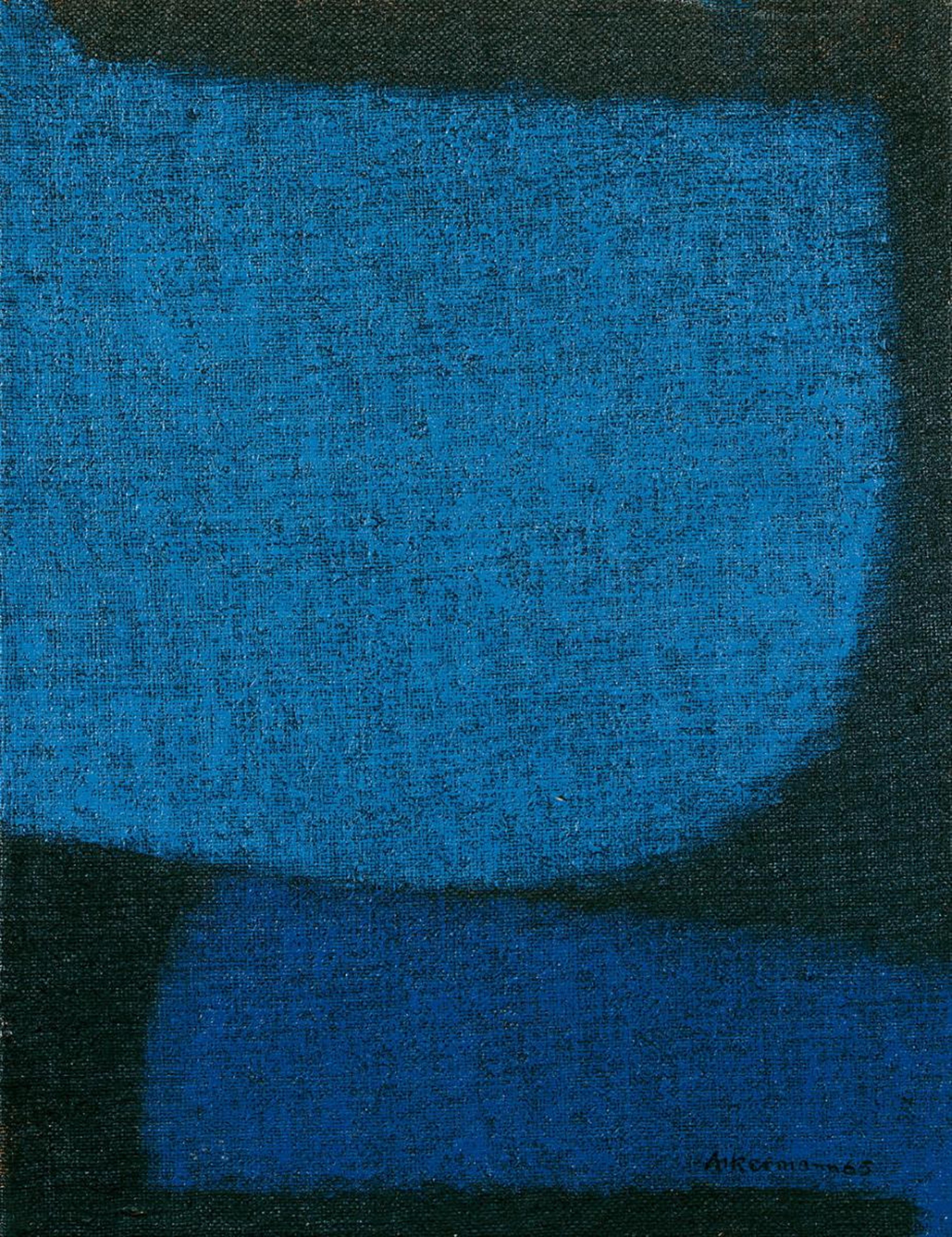 Max Ackermann - Komposition in Blau und Schwarz