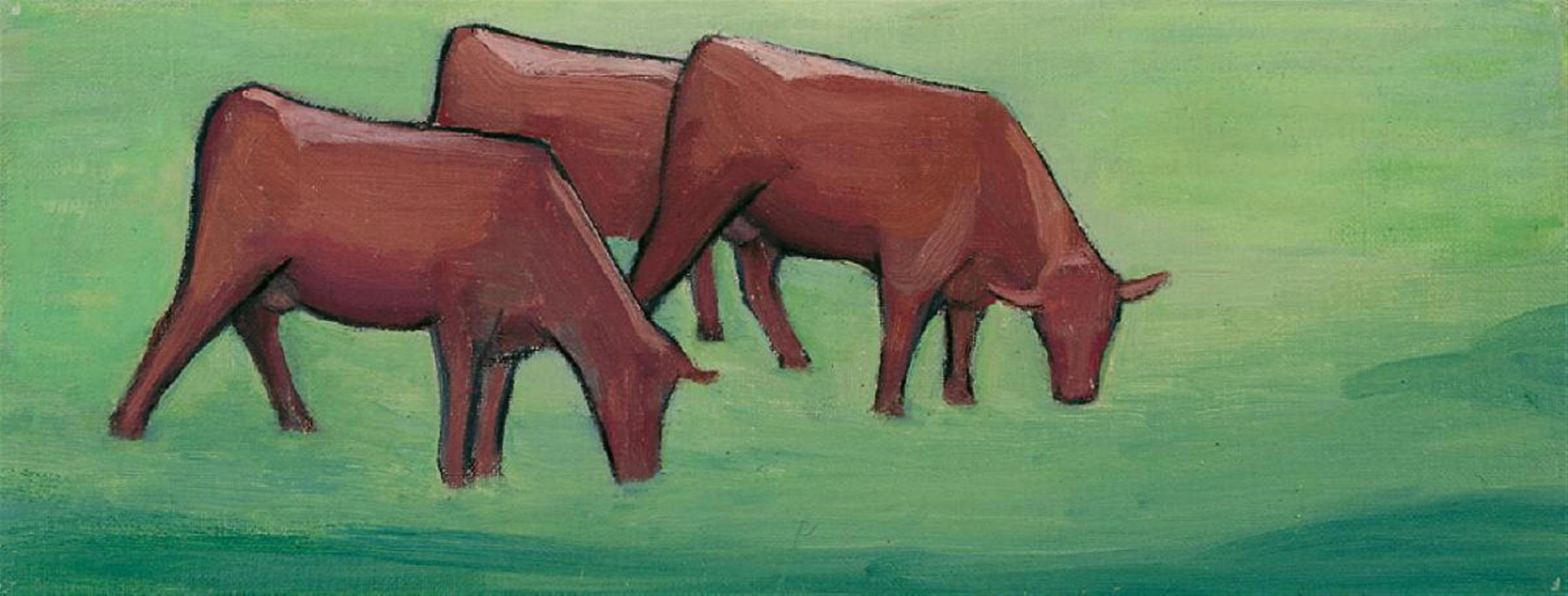 Gabriele Münter - Drei Kühe auf der Weide - image-1