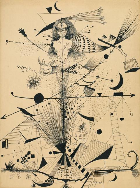 Antoni Tàpies - Drawing for Lilith by J. E. Cirlot