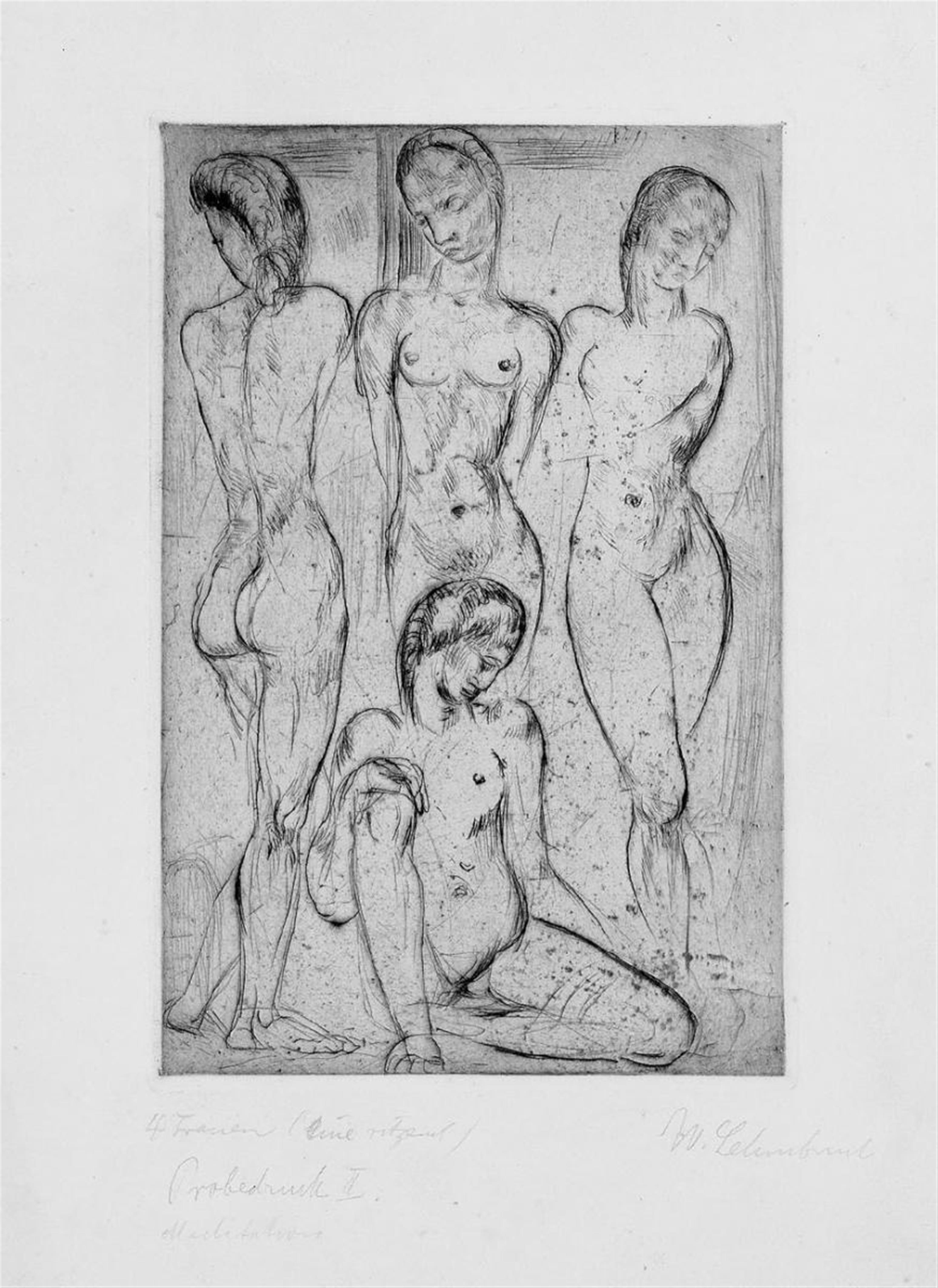 Wilhelm Lehmbruck - Vier Frauen (drei stehend, eine sitzend) - image-2