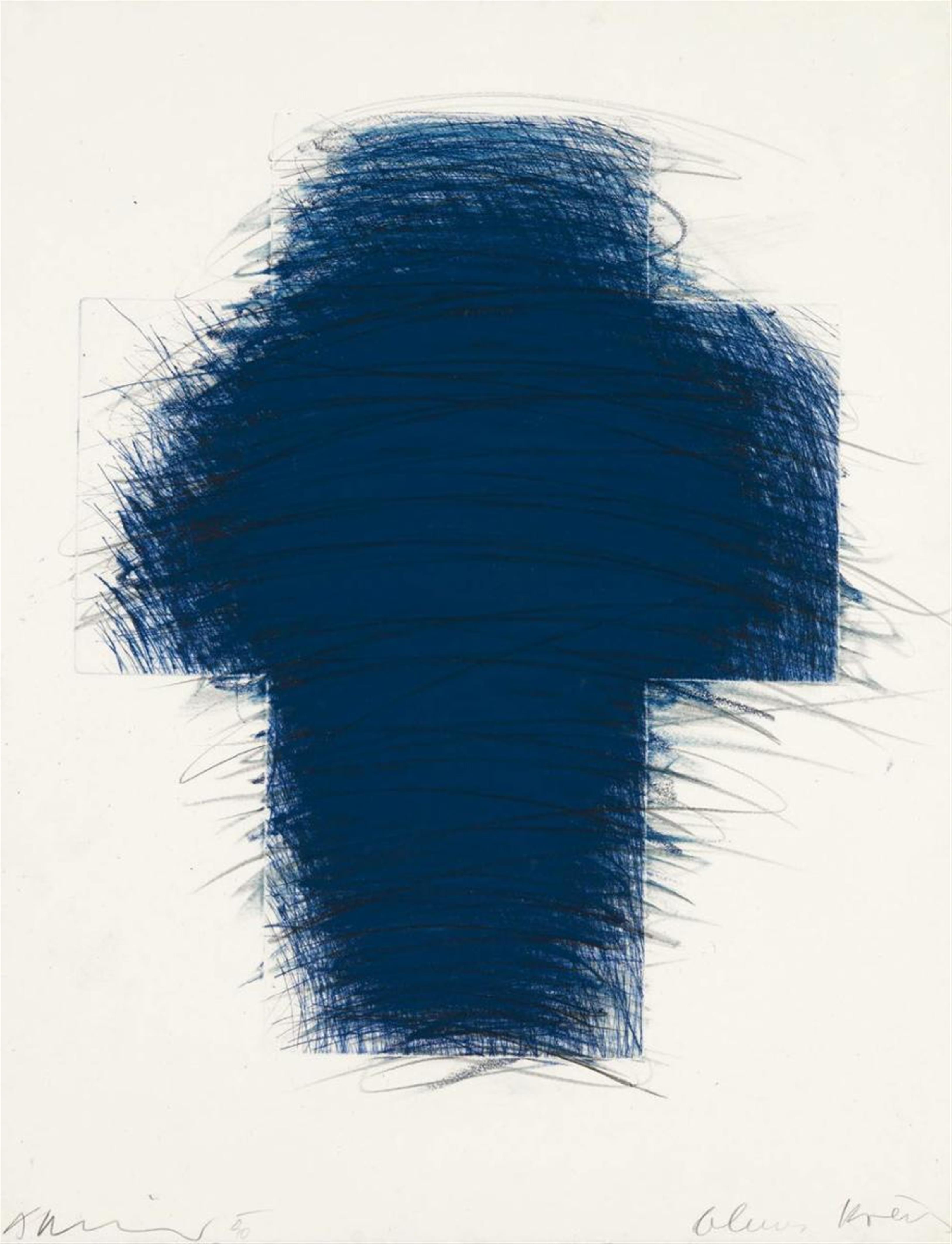 Arnulf Rainer - Blaues Kreuz - image-1