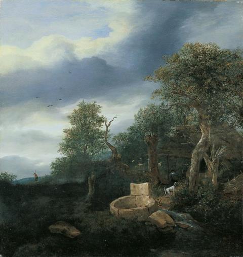 Jacob van Ruisdael - LANDSCHAFT MIT BRUNNEN.