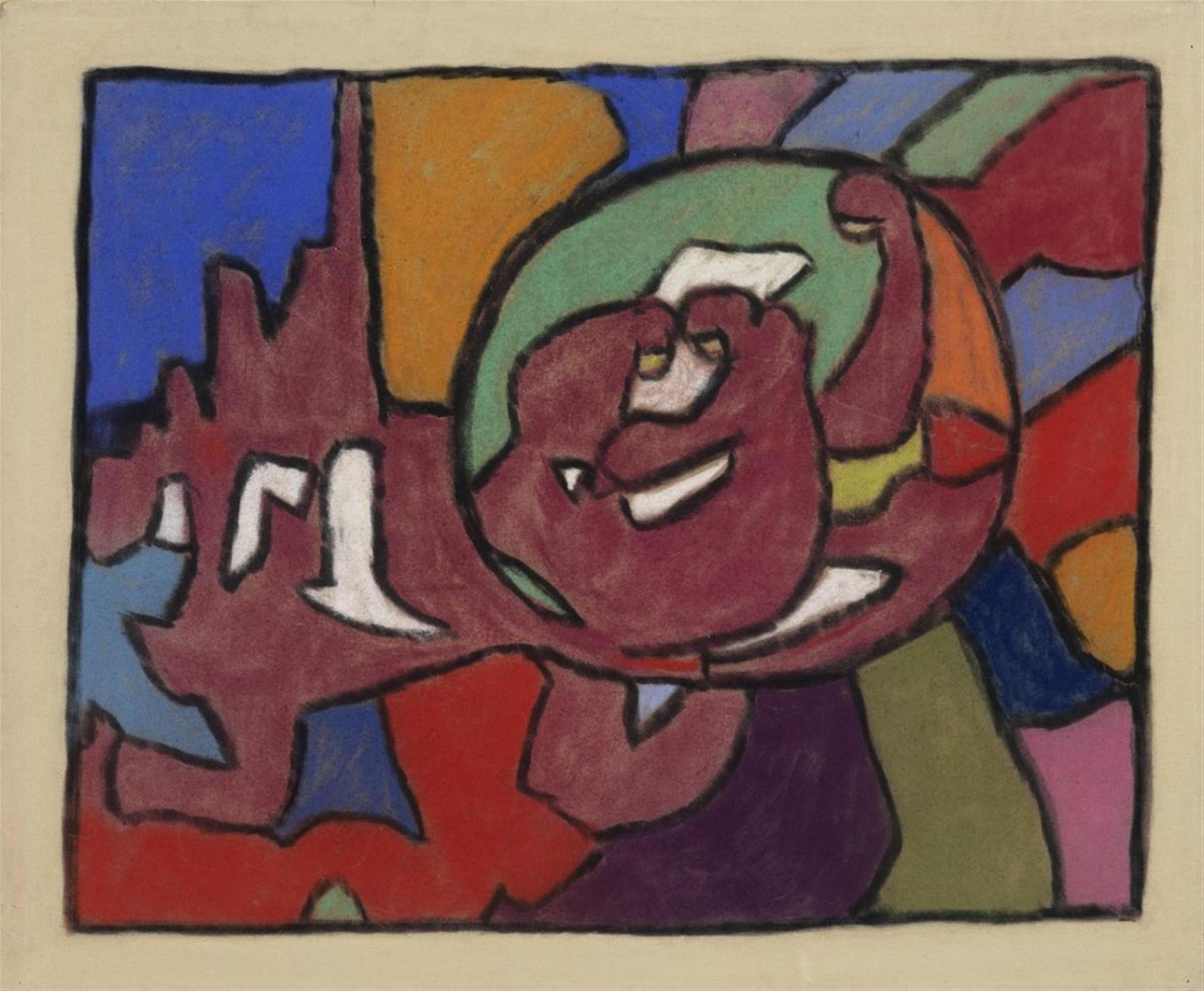 Adolf Hölzel - Abstrakte Komposition mit Kreisform - image-1