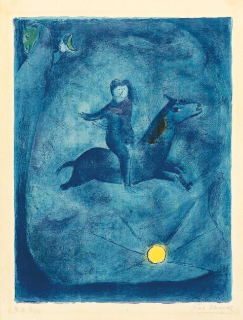 Marc Chagall - Mounting the ebony horse