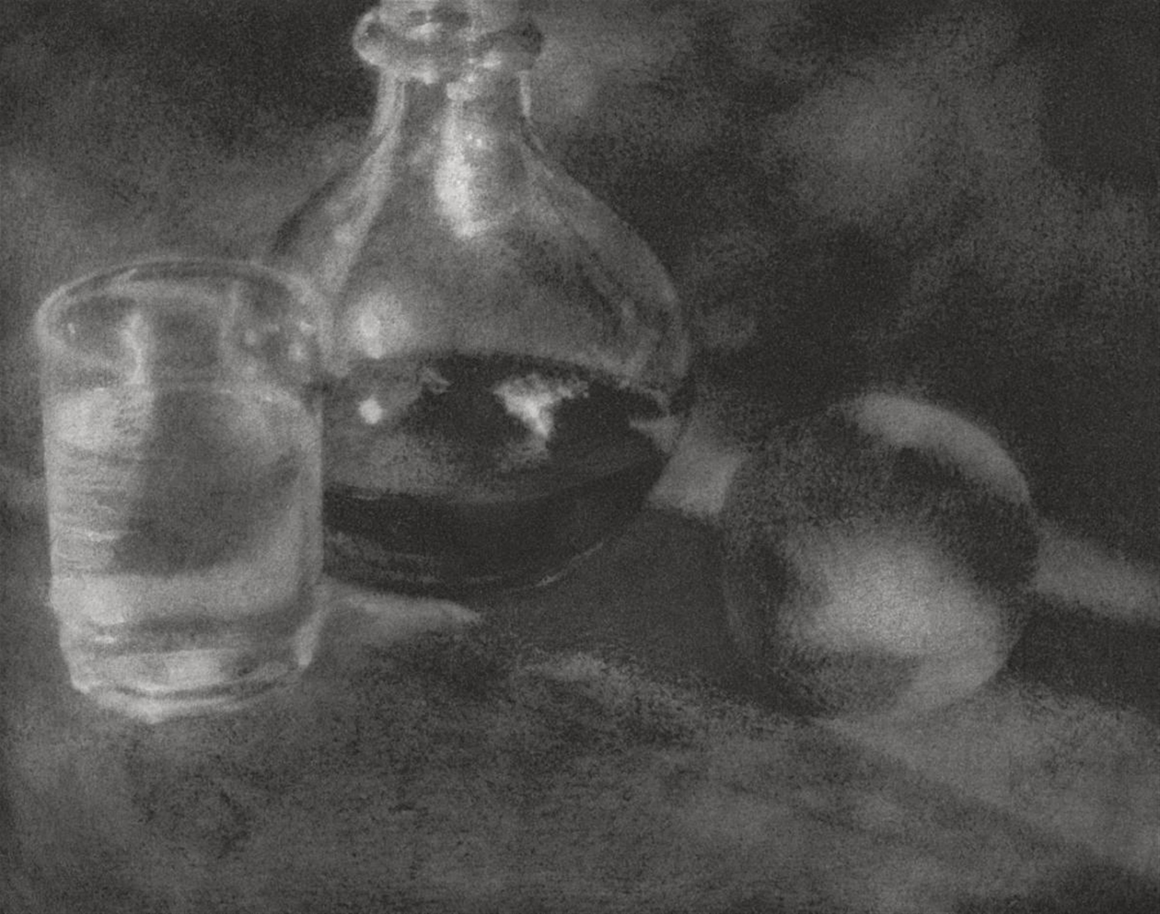 Heinrich Kühn - STILL LIFE WITH CARAFE, GLASS AND PEACH - image-1