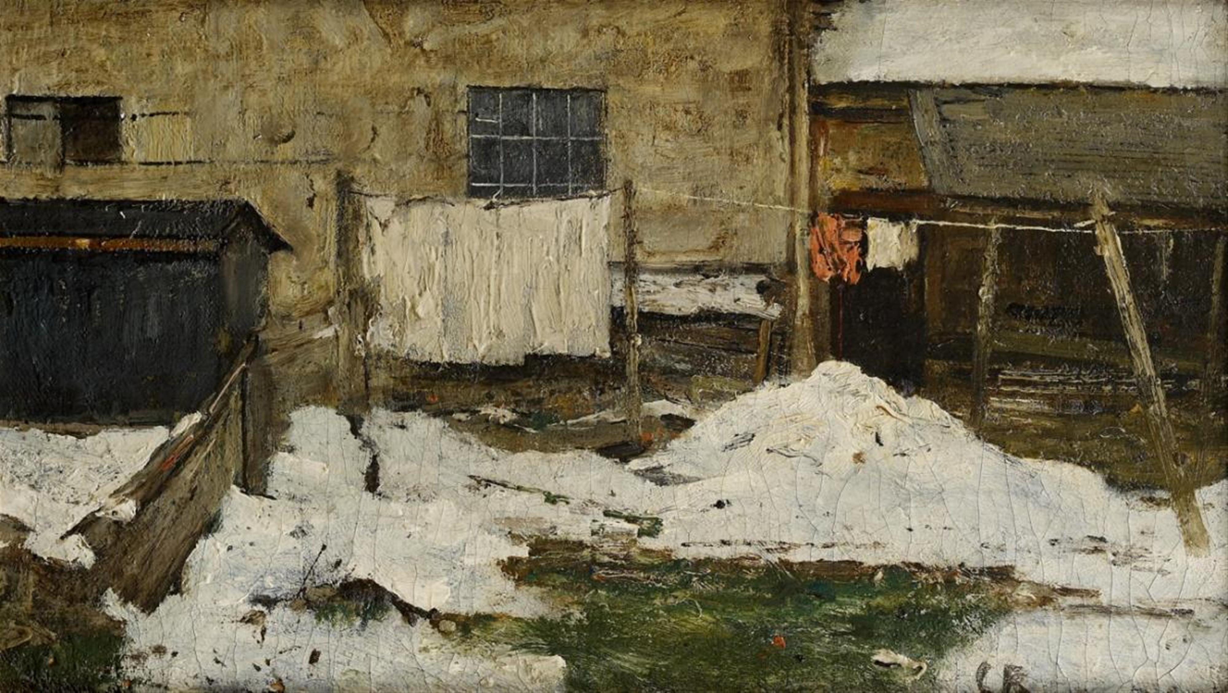 Christian Rohlfs - Hofecke im Schnee (Farmyard with Snow) - image-1