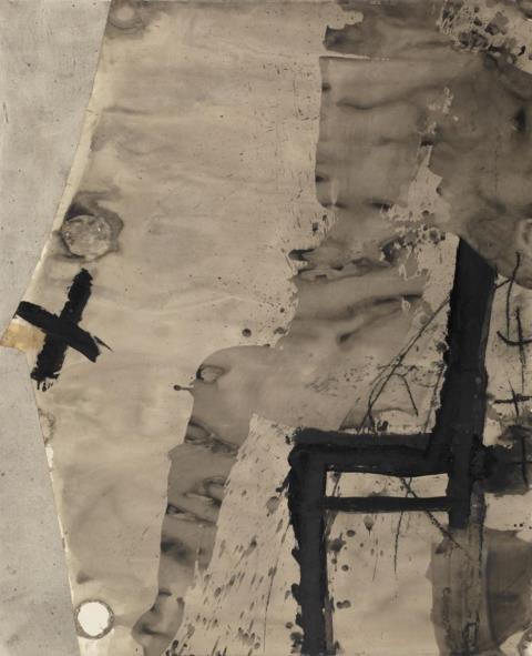Antoni Tàpies - Untitled (Large India Ink)