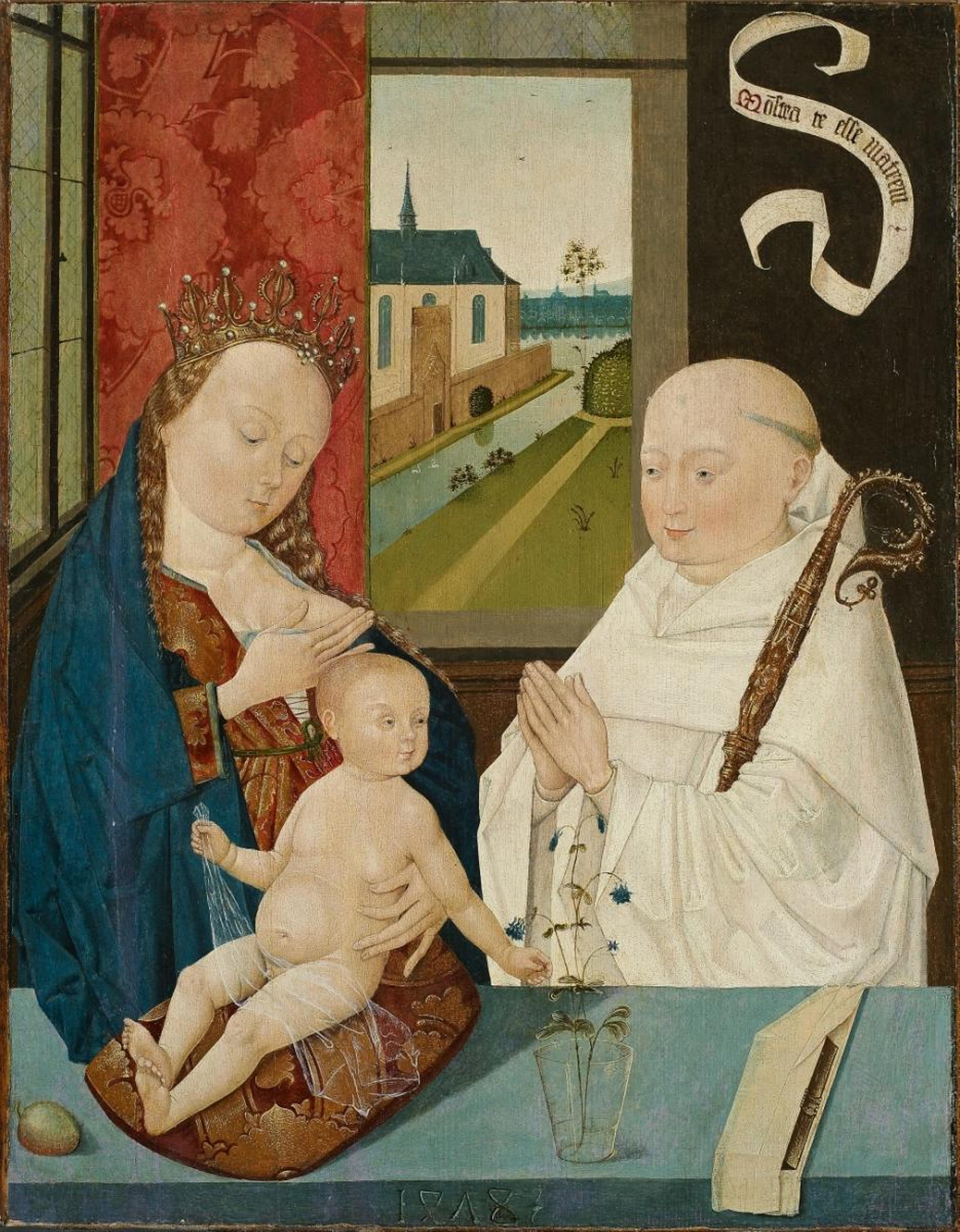 Kölnisch-Niederrheinischer Meister 1478 datiert - DIE VISION DES HEILIGEN BERNARD VON CLAIRVAUX - image-1