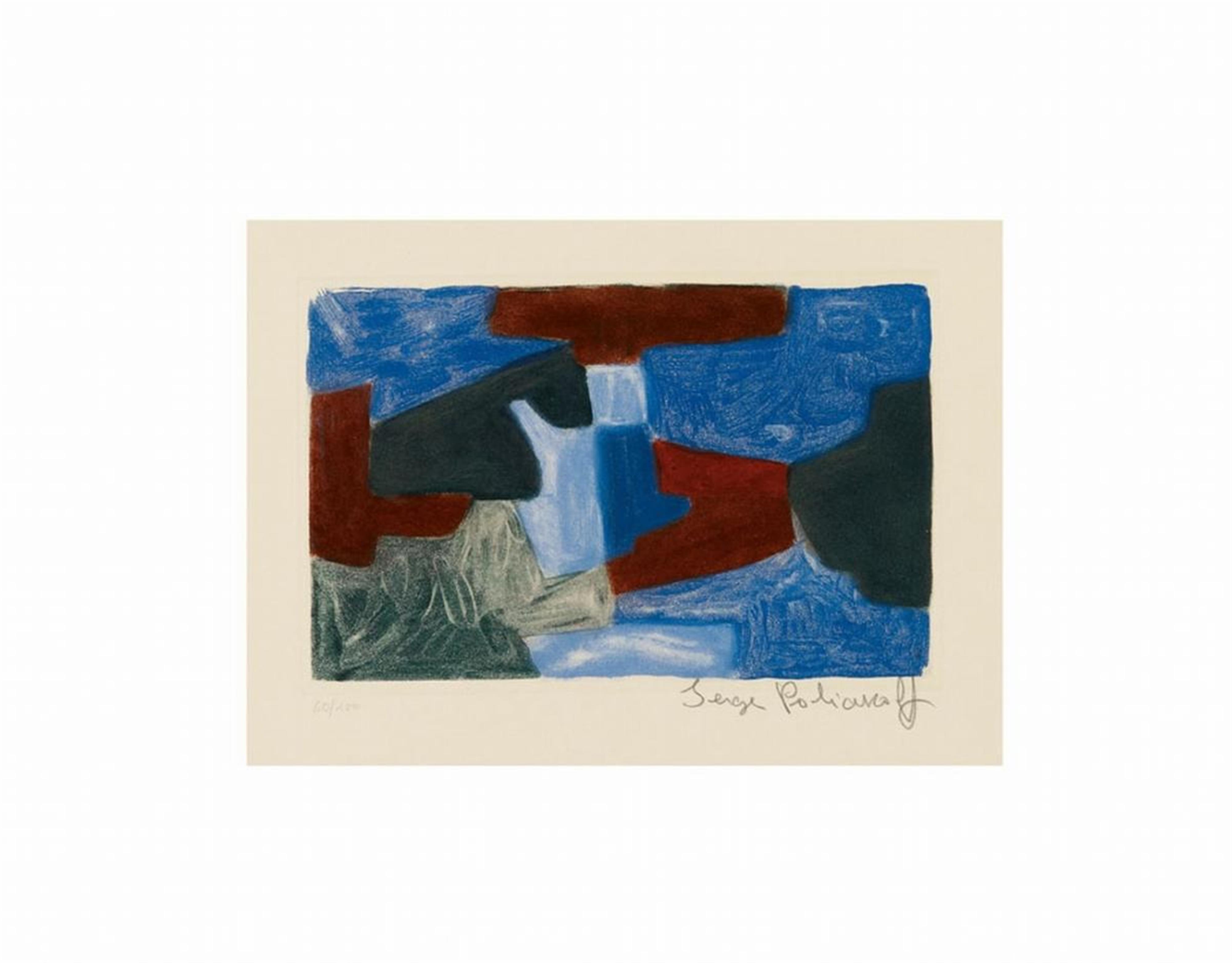 Serge Poliakoff - Composition bleue, verte et brune - image-1