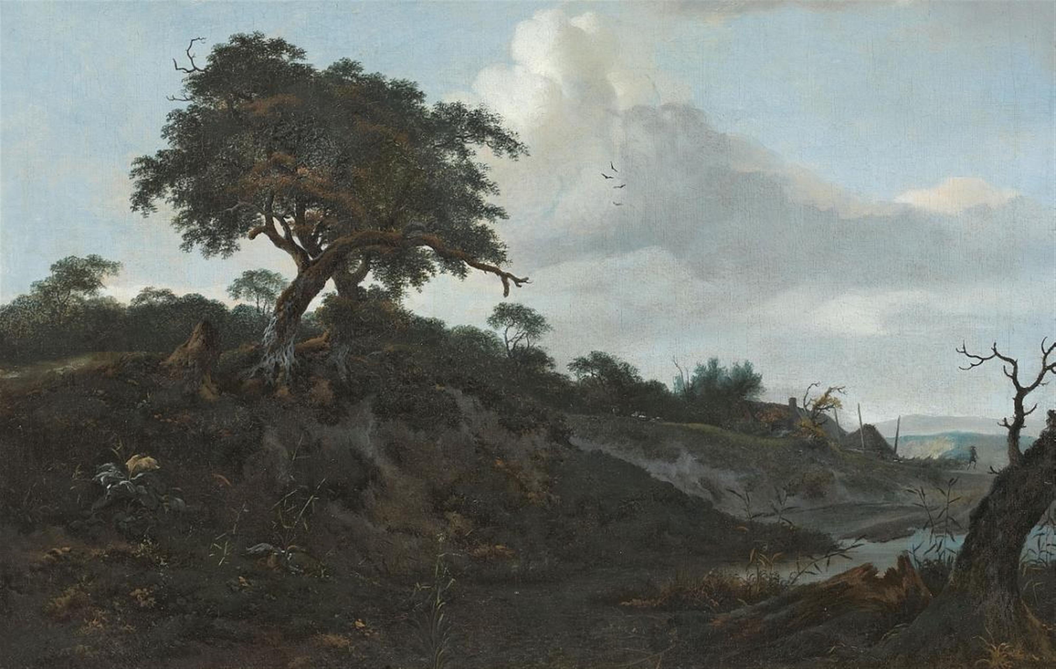 Jan Wouwerman - WOODED LANDSCAPE WITH POND