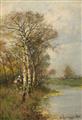 Johann Jungblut - A River Landscape in Autumn A River Landscape in Winter - image-1