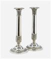 A pair of silver candlesticks. Illegible maker's mark. Probably Hesse ca. 1820 - 30. - image-1