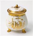 A Meissen cream pot and cover decorated in Augsburg with gold chinoiseries. - image-2
