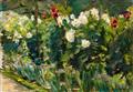 Max Liebermann - Rote und weiße Blumen nach Südosten (Blumenstauden im Nutzgarten nach Südosten) - image-1