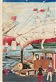Utagawa Hiroshige III
Utagawa Sadahide - Three oban triptyches. a) Title: Yokohama kakkoku shokan hanei. Yokohama street with prosperous foreign companies. Signed: Hiroshige ga. Seal: Ichiryusai. Publisher: Manya Magob... - image-1