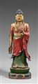 A large polychromed dry lacquer figure of Buddha. Ming dynasty - image-1